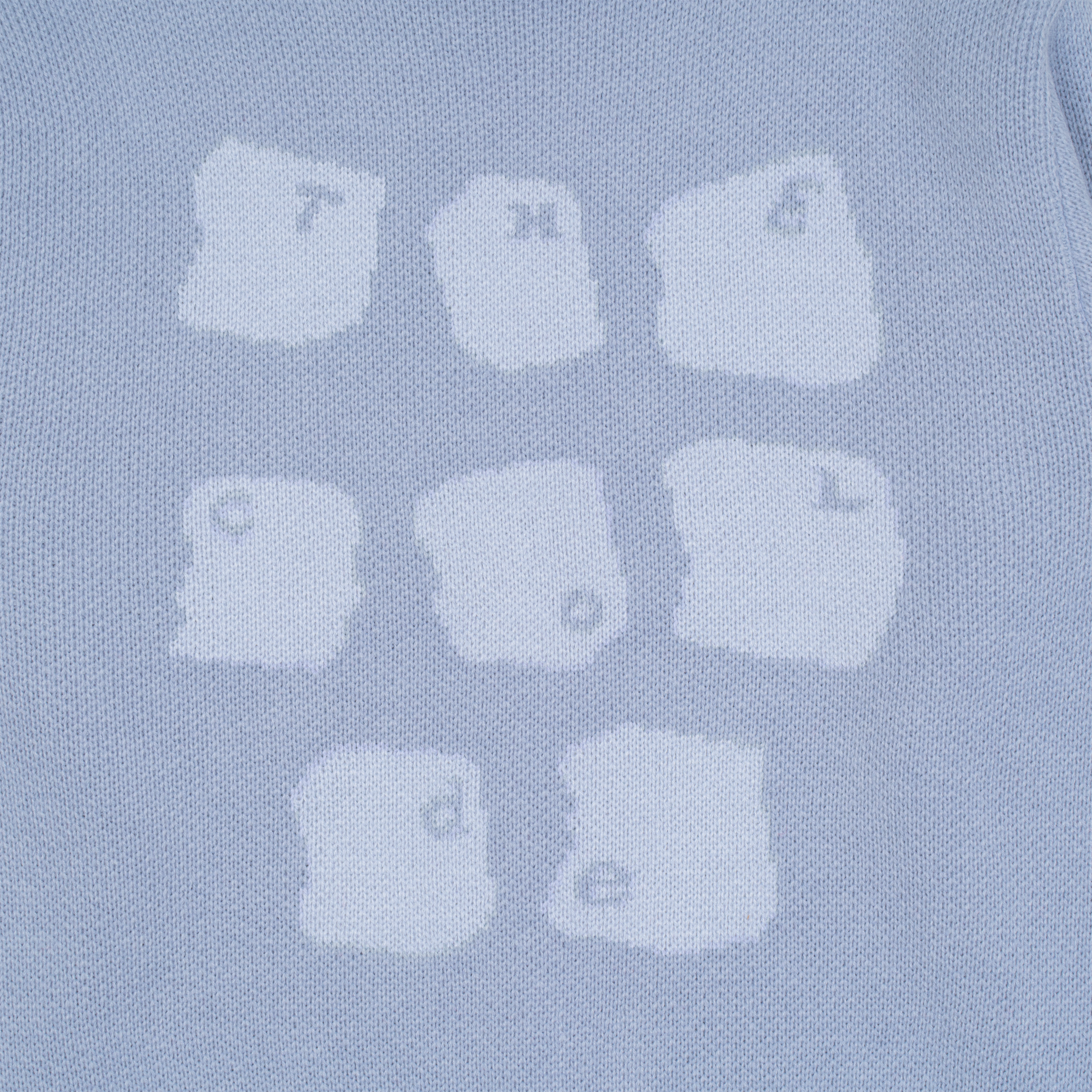 TCM typing logo knit (sky blue)