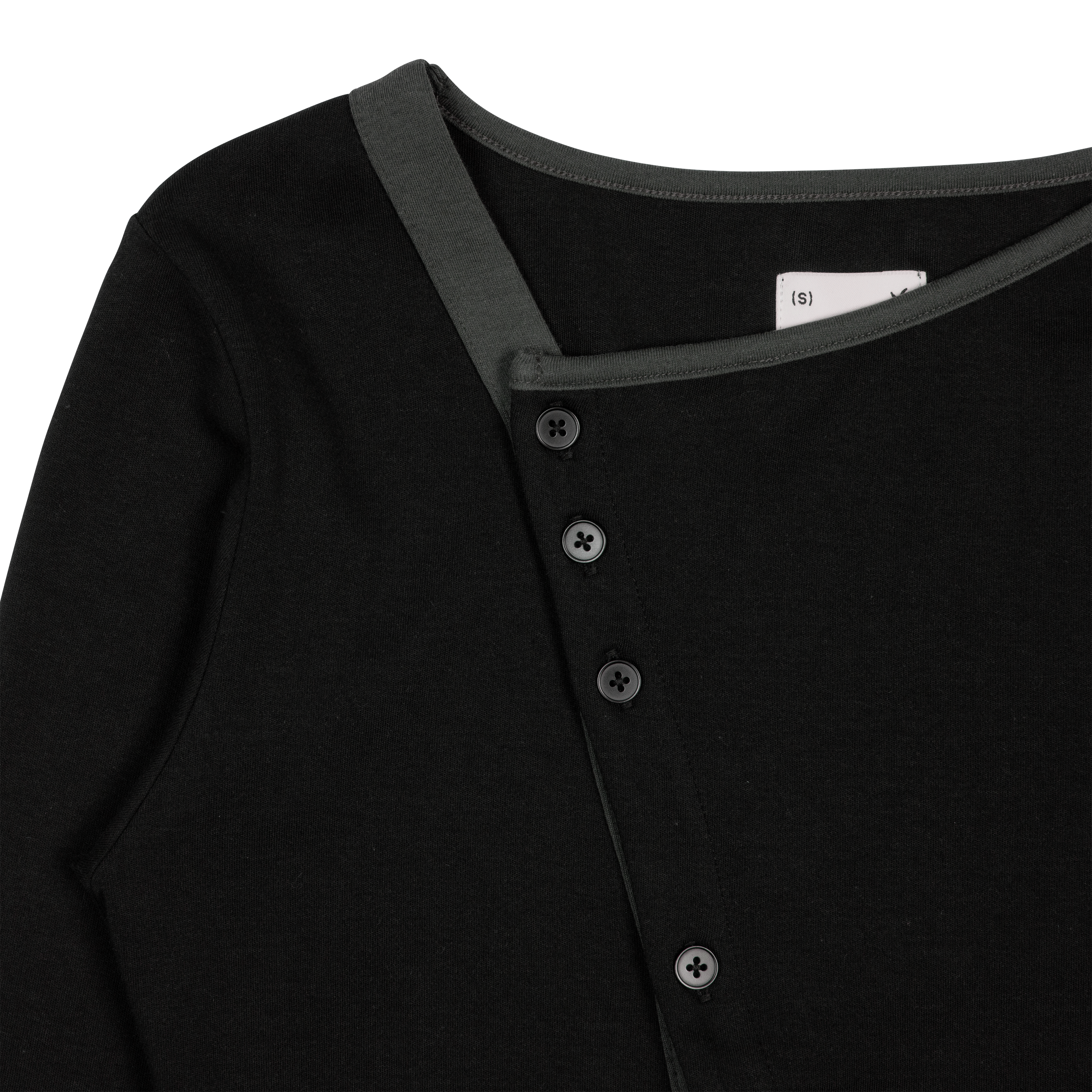 TCM twist button long sleeve (black)