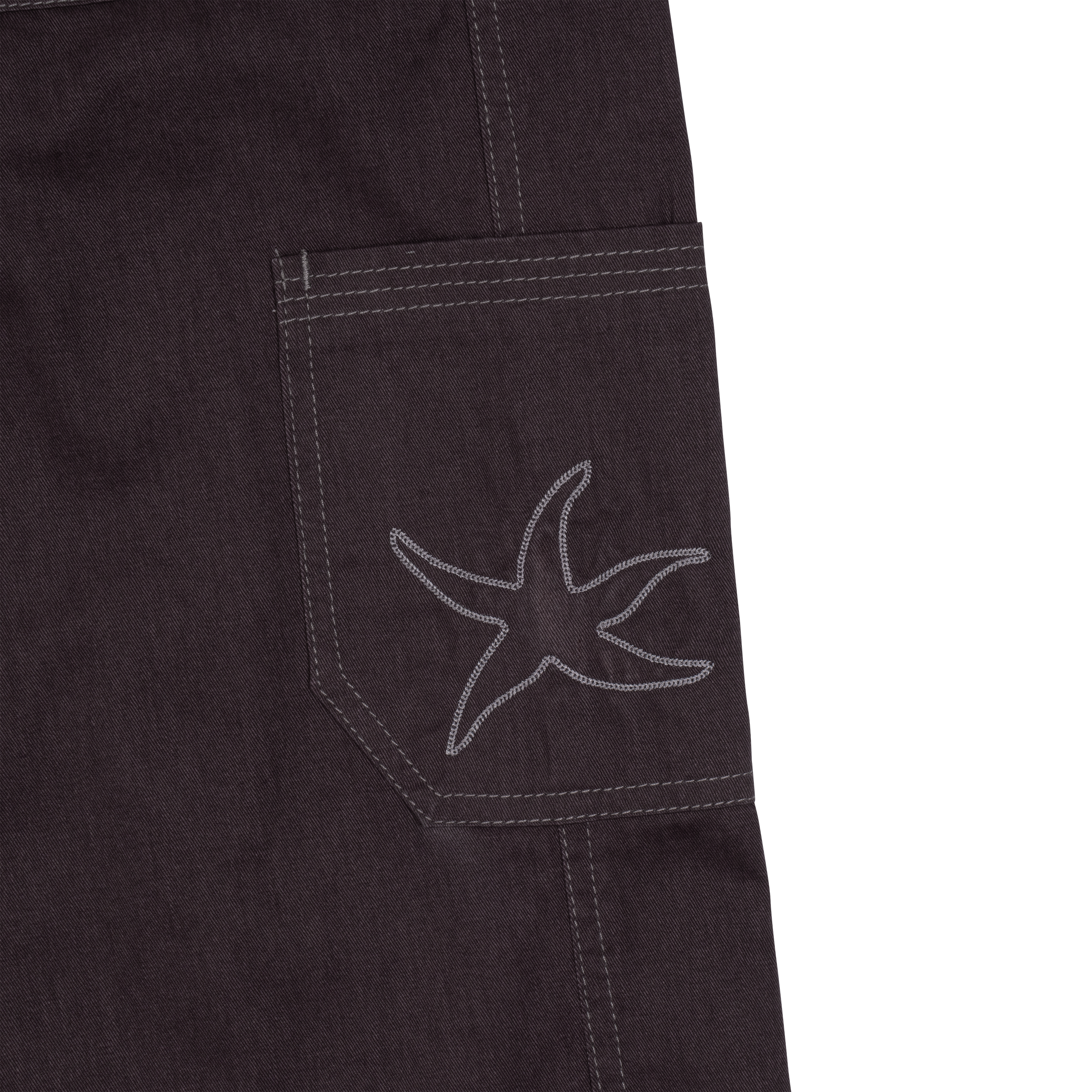 TCM stitch cargo pants (dark purple)