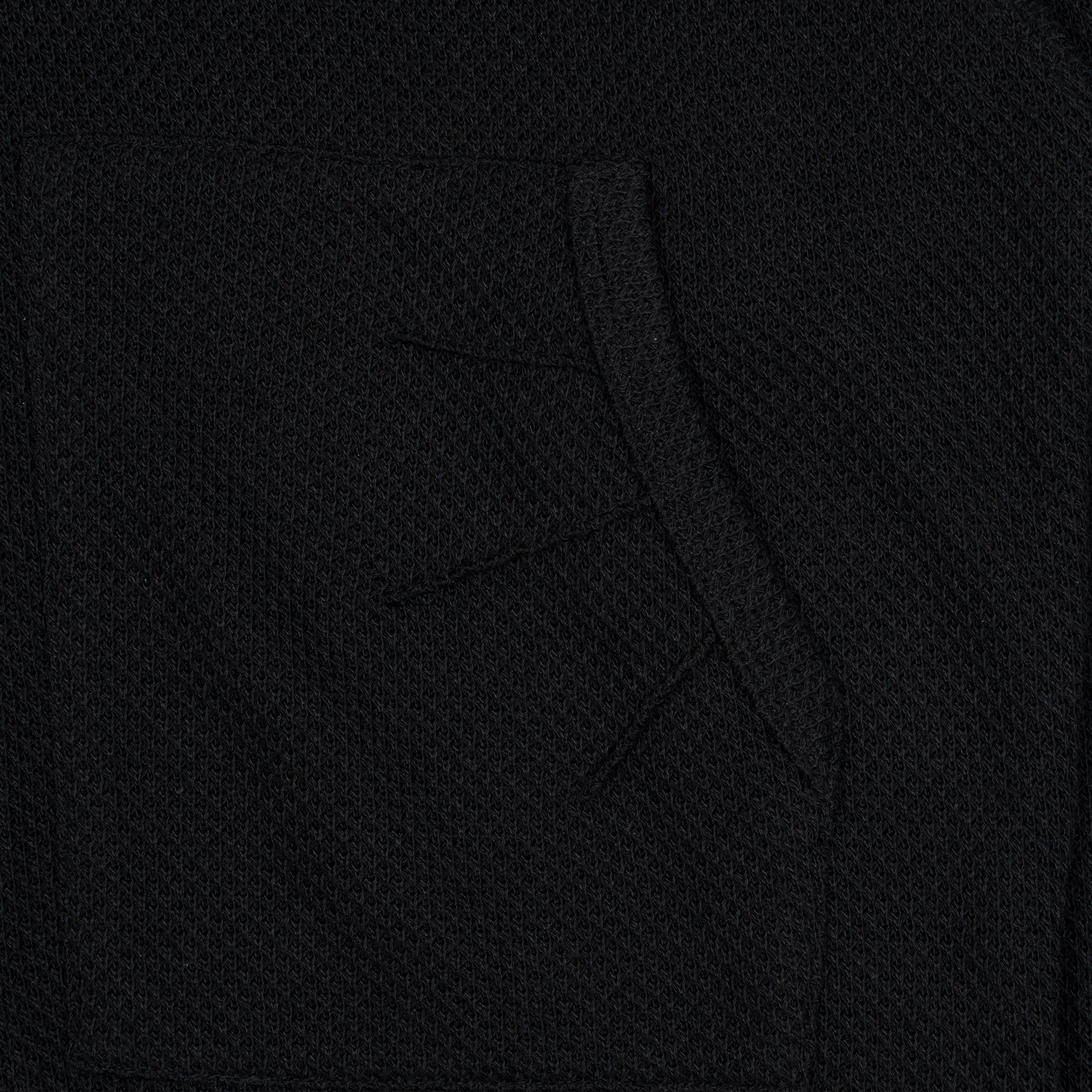 TCM waffle hooded crop jacket (black)