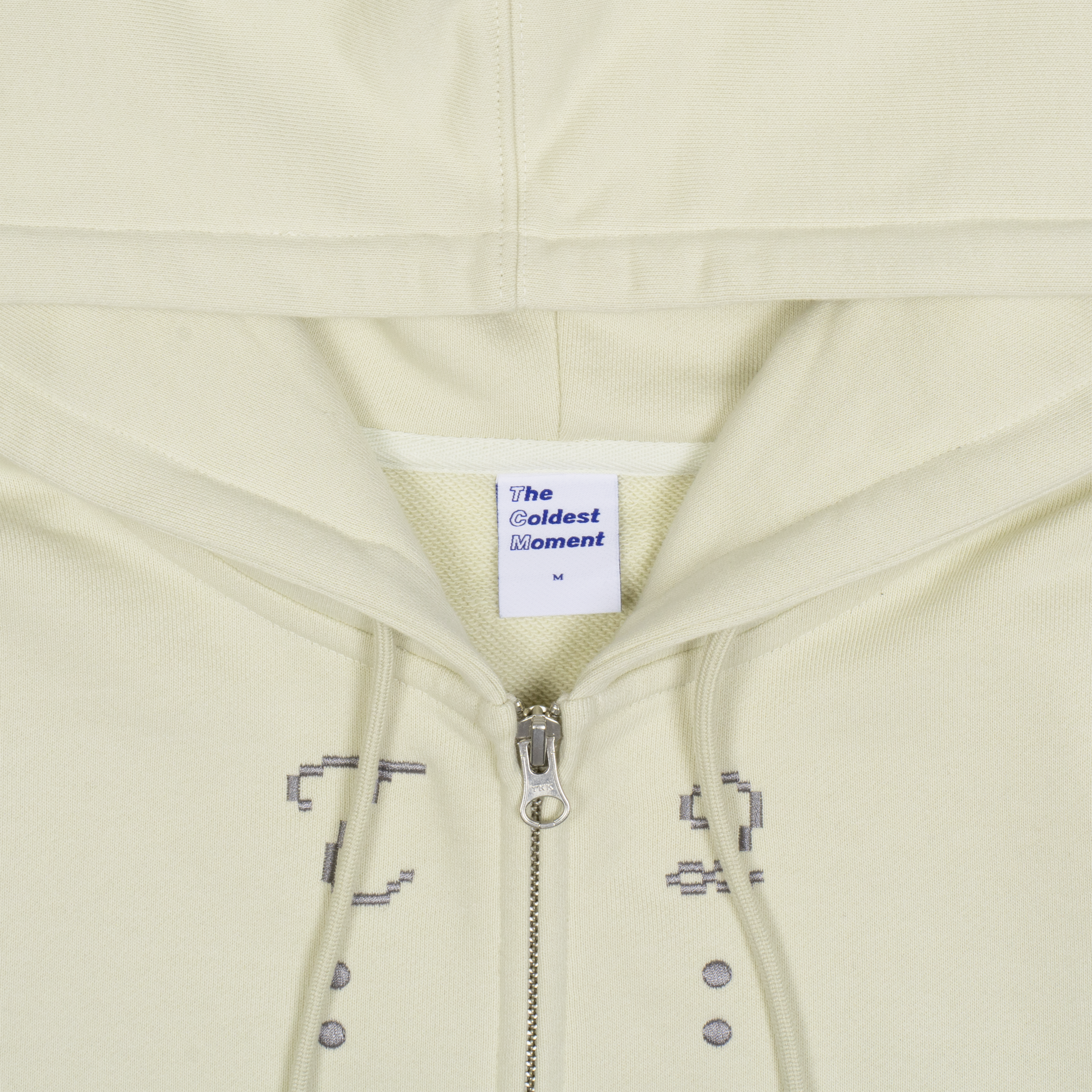 TCM center stitch hooded zip-up (oatmeal)