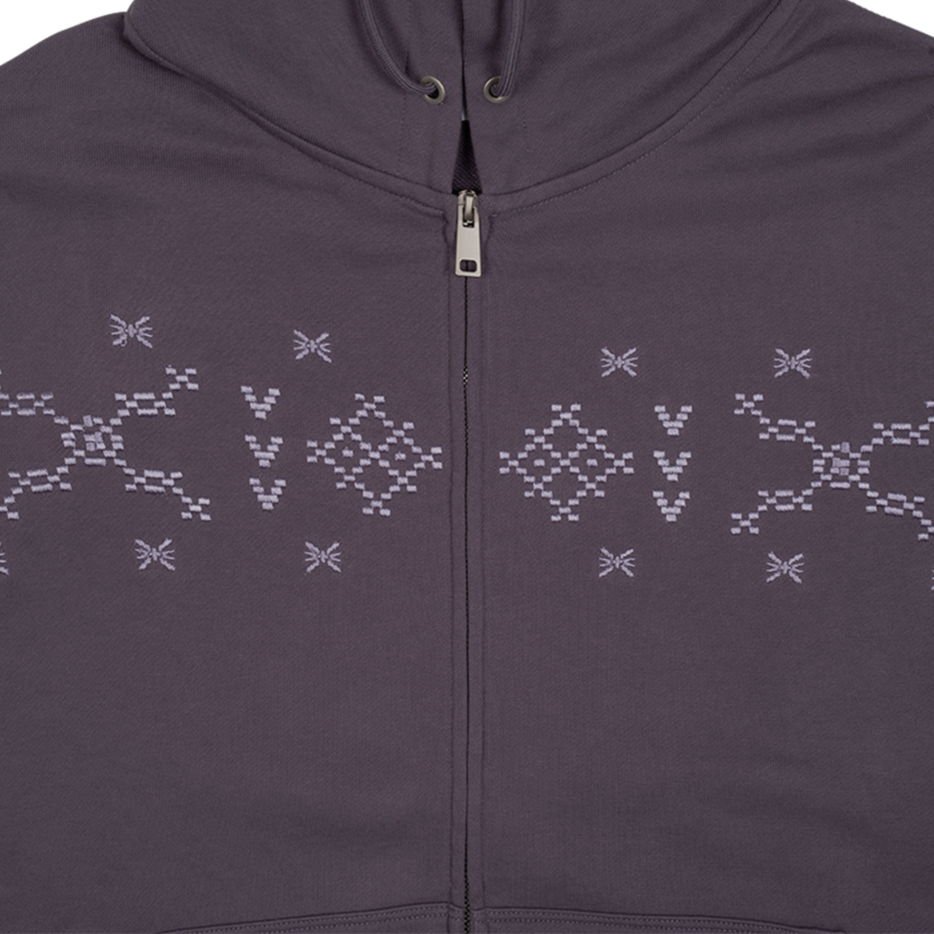 TCM nordic hooded zip-up (purple)