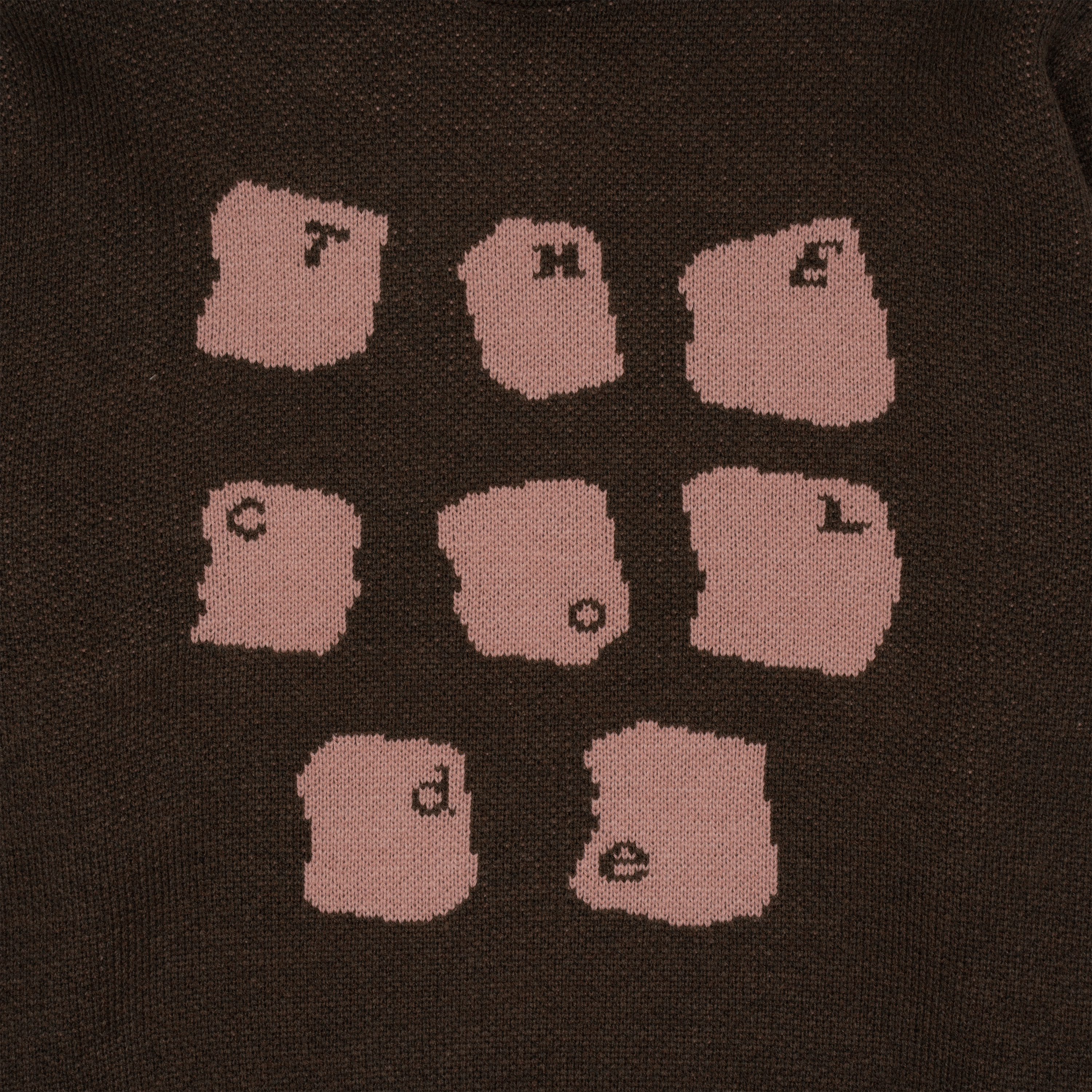 TCM typing logo knit (brown)
