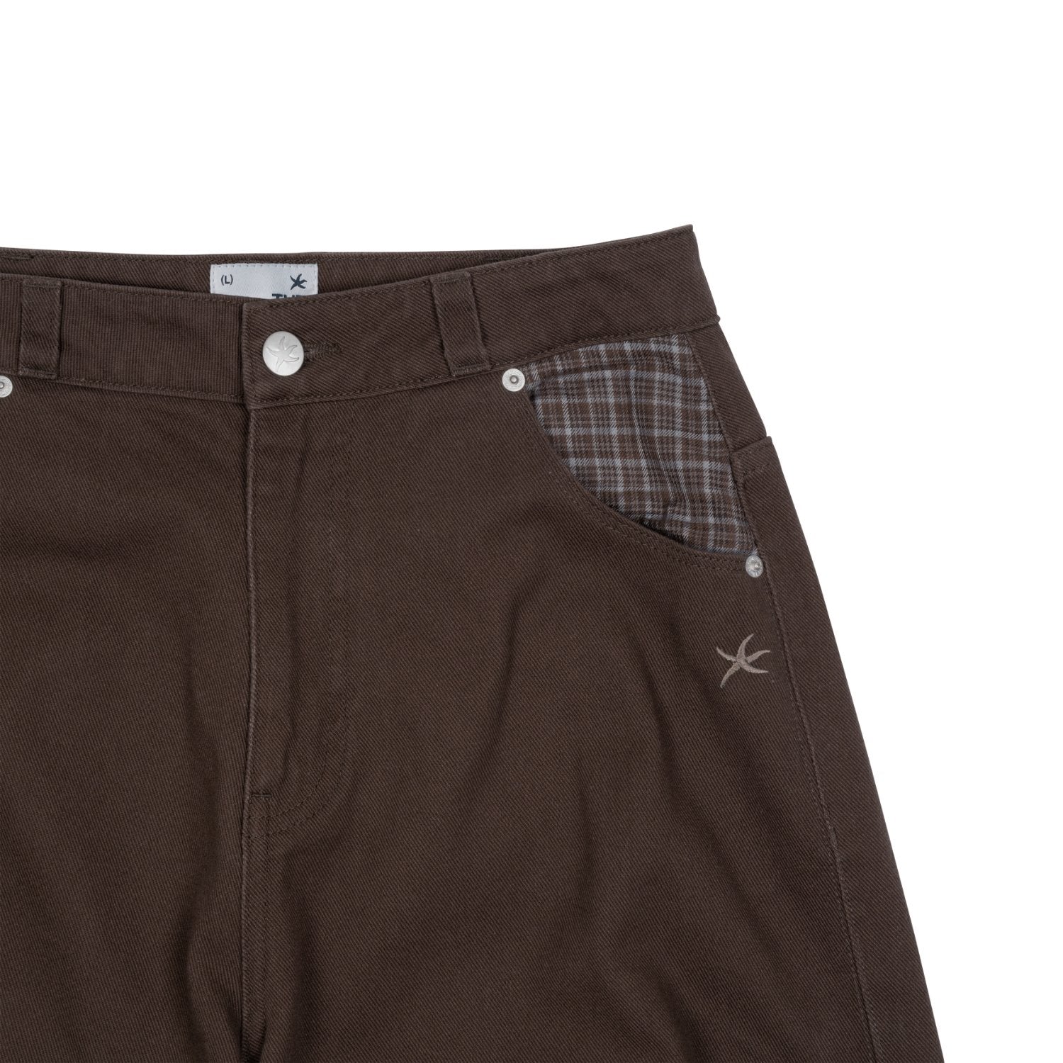TCM check pocket half pants (brown)
