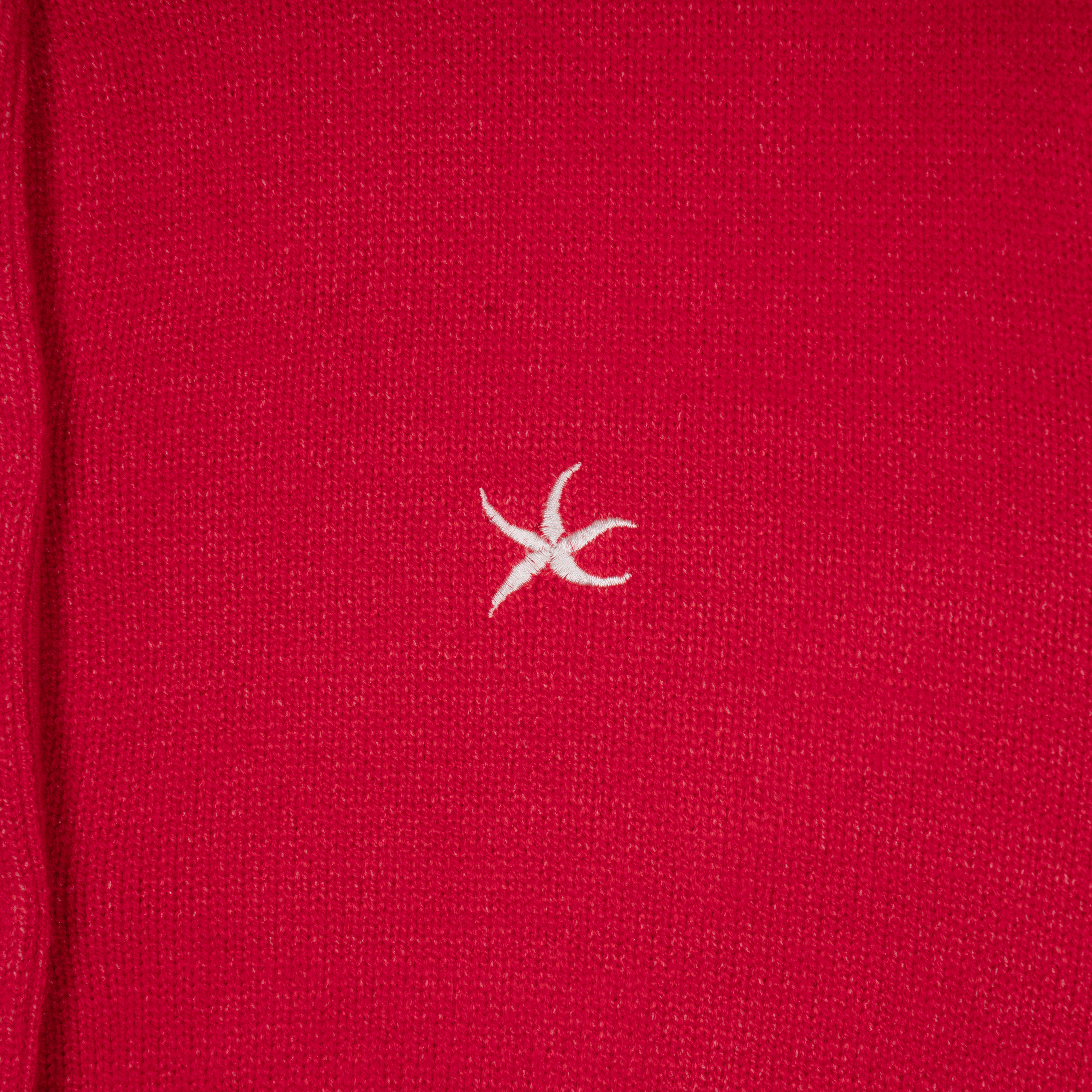 TCM mini logo knit cardigan (red)