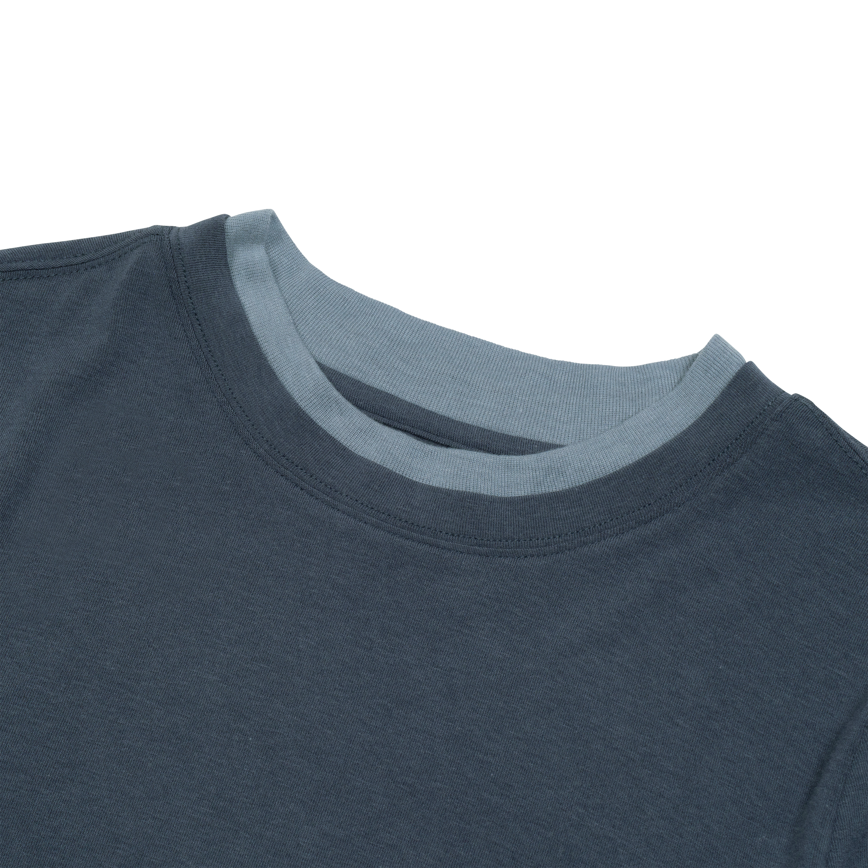 TCM layered button long sleeve (blue)