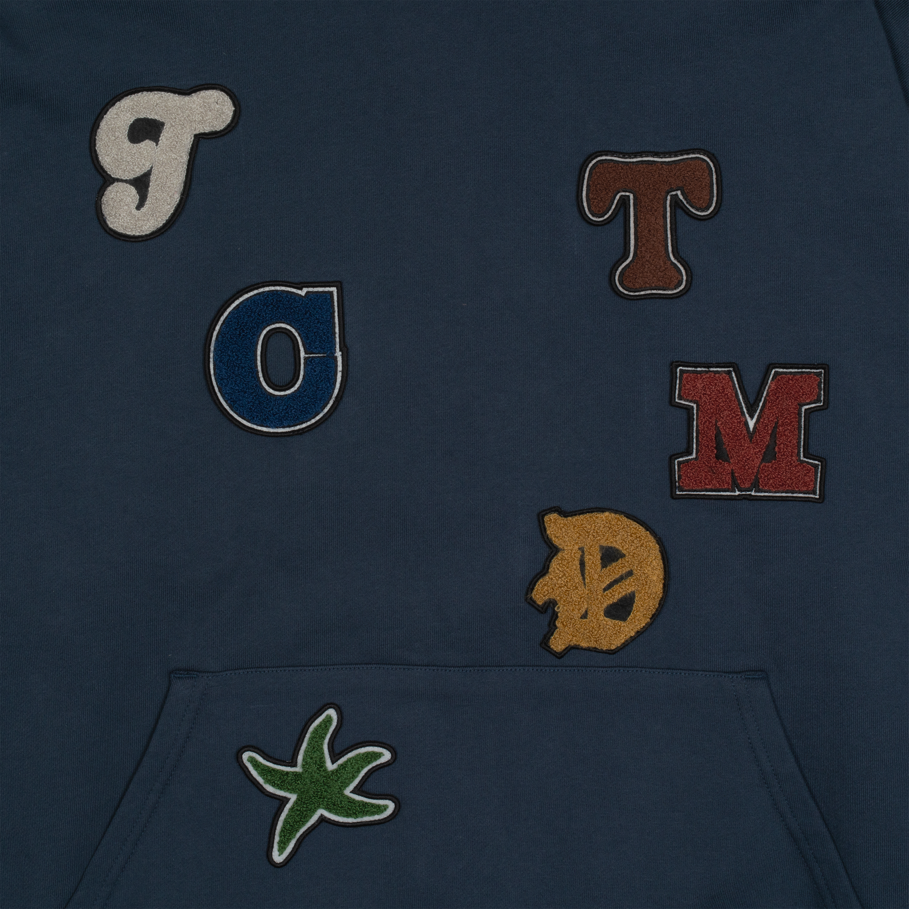 TCM rainbow hoodie (navy)