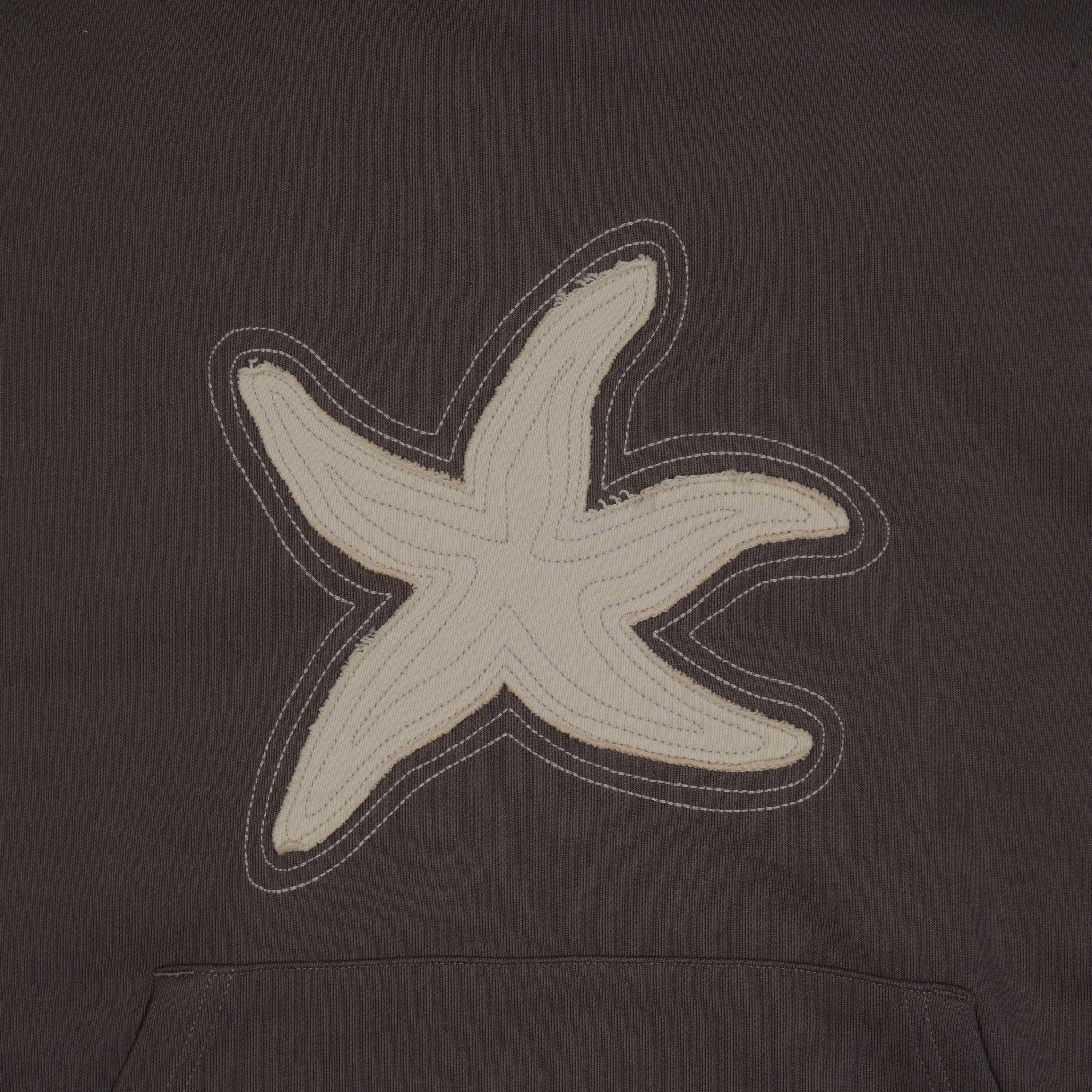 TCM starfish contour hoodie (brown)