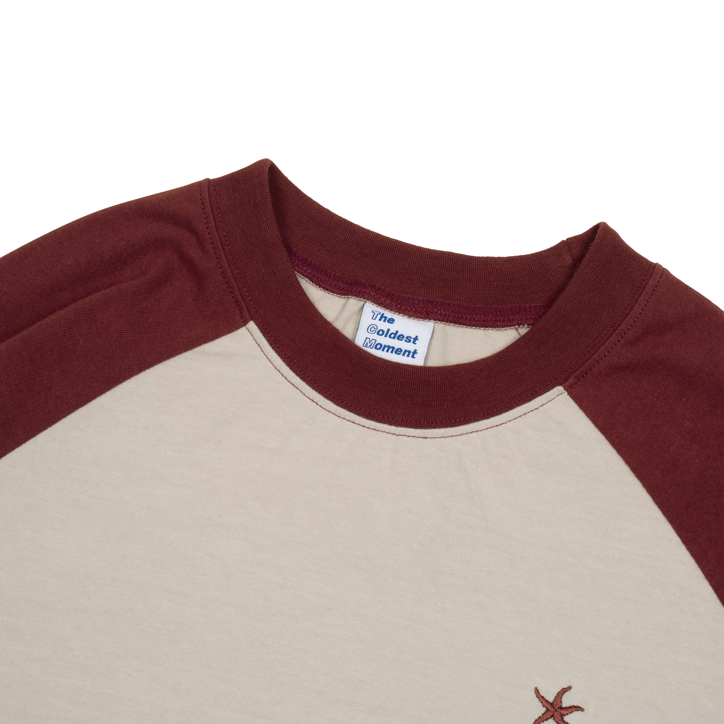 TCM mini logo raglan long sleeve (beige/red)