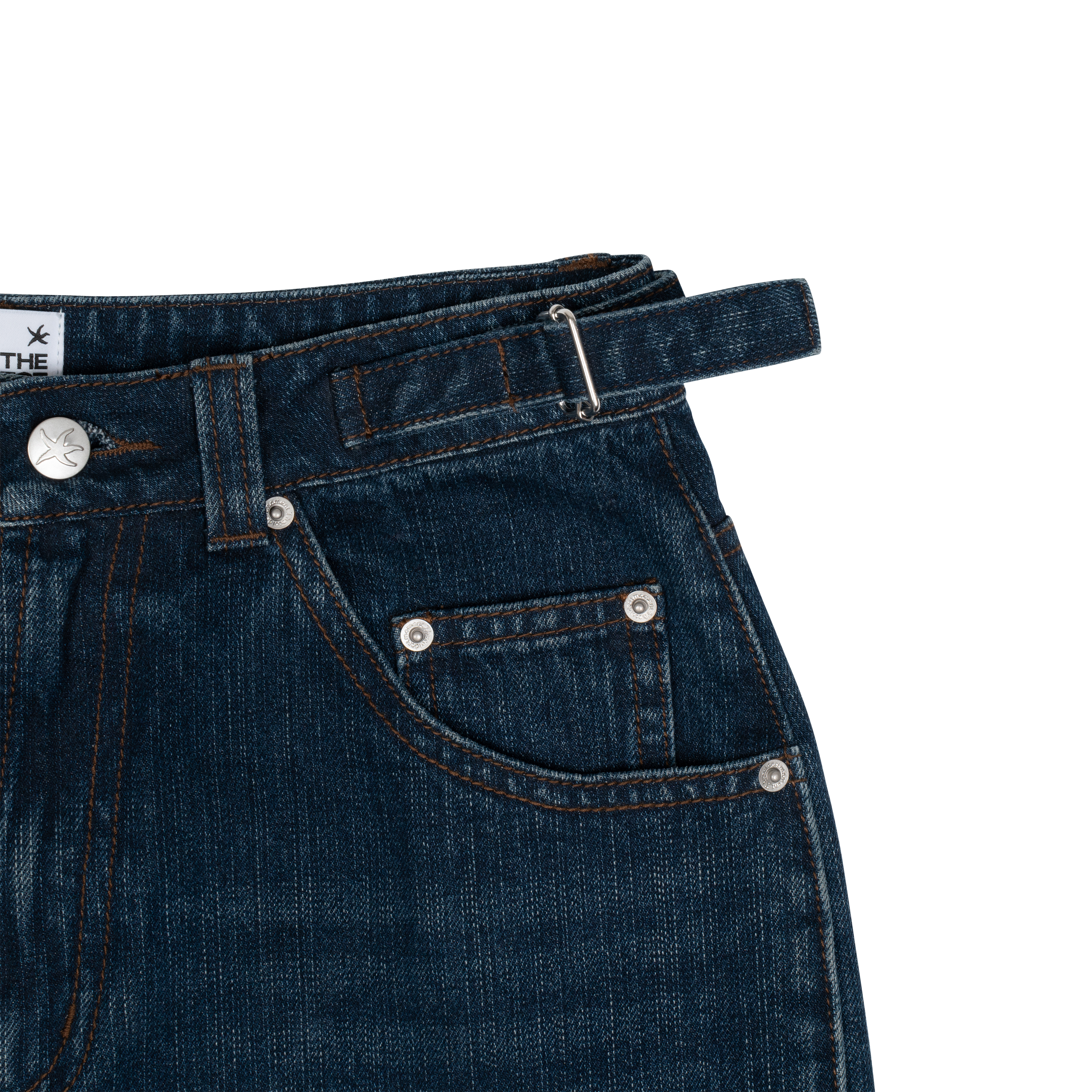 TCM washed denim pants (blue)
