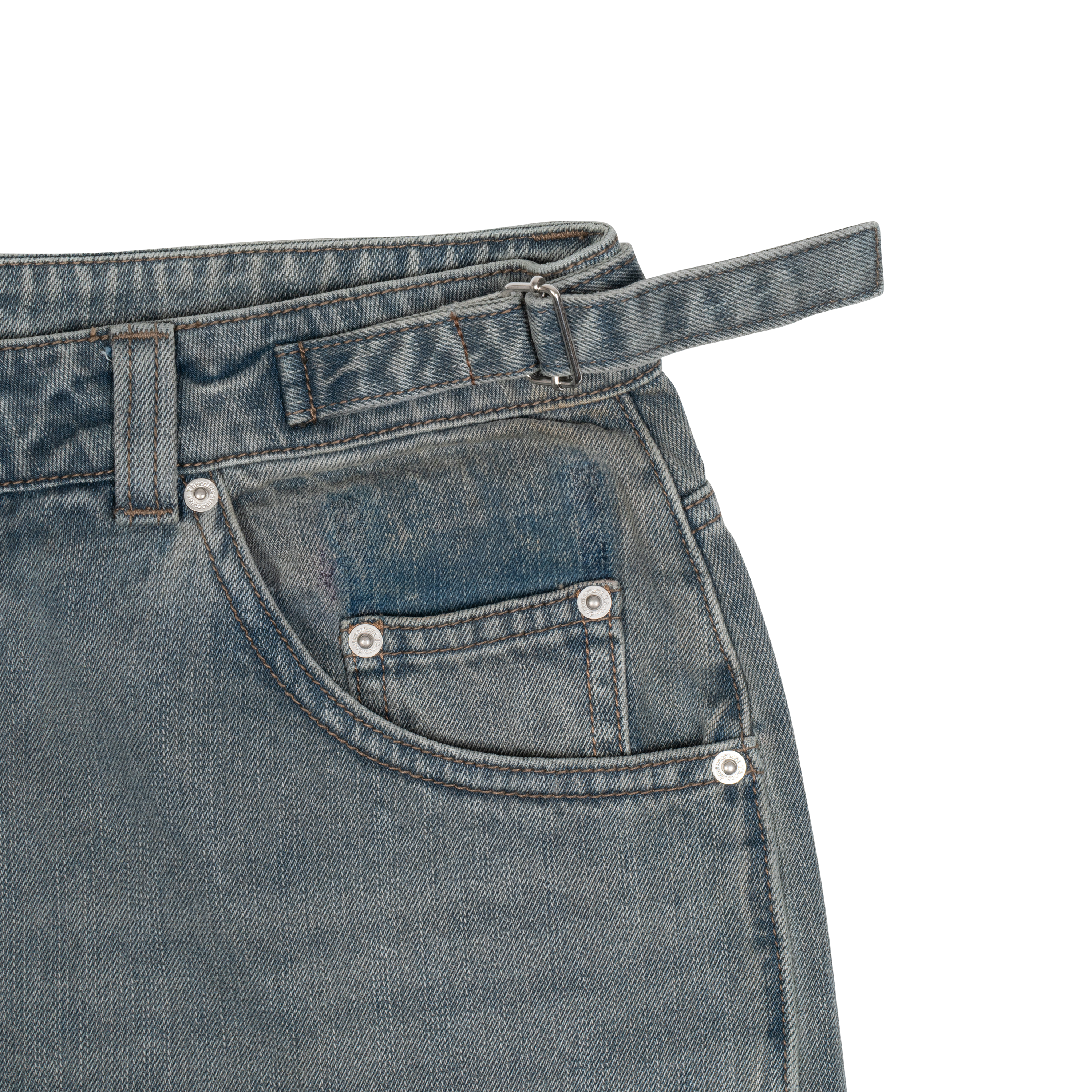 TCM washed denim pants (sky blue)