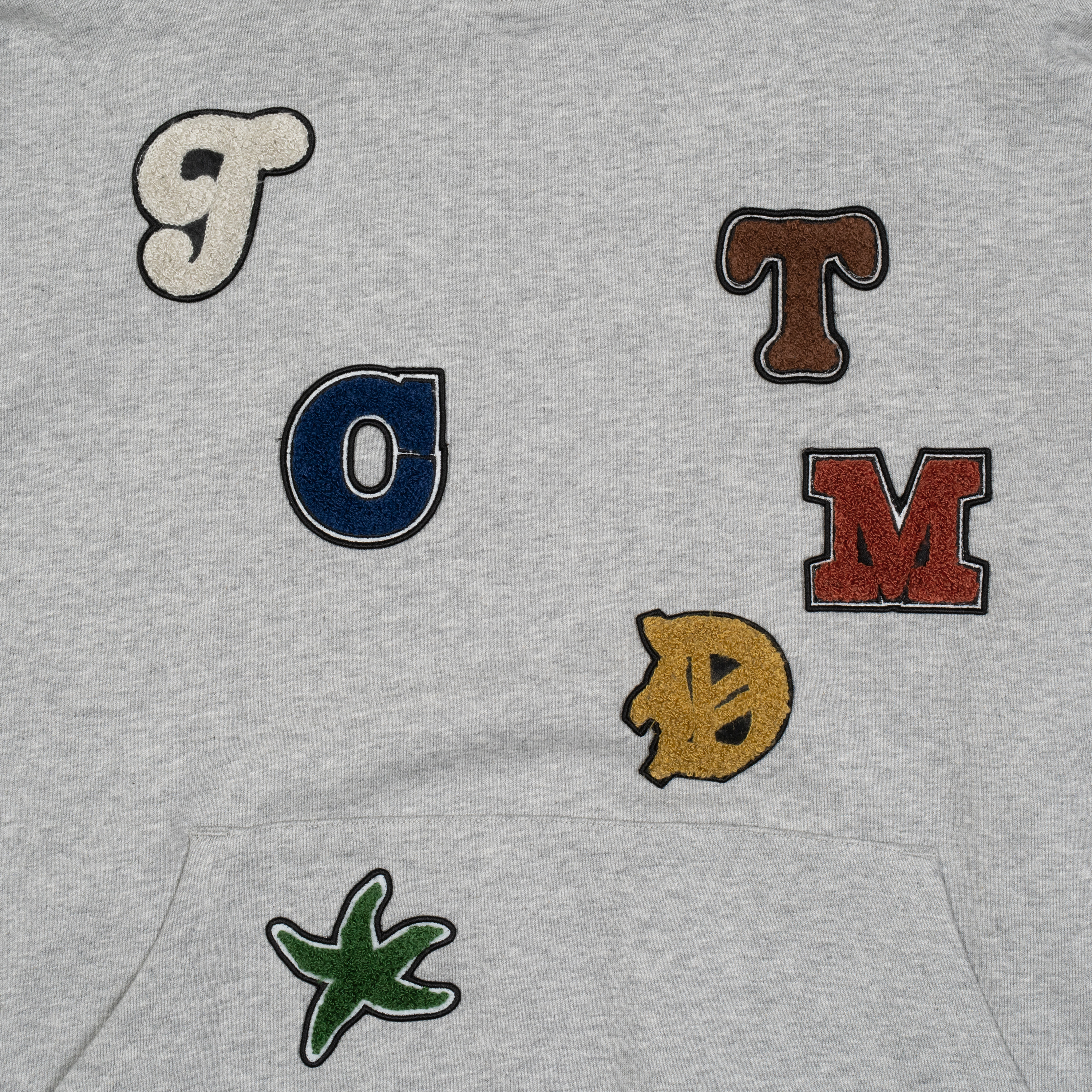 TCM rainbow hoodie (grey)