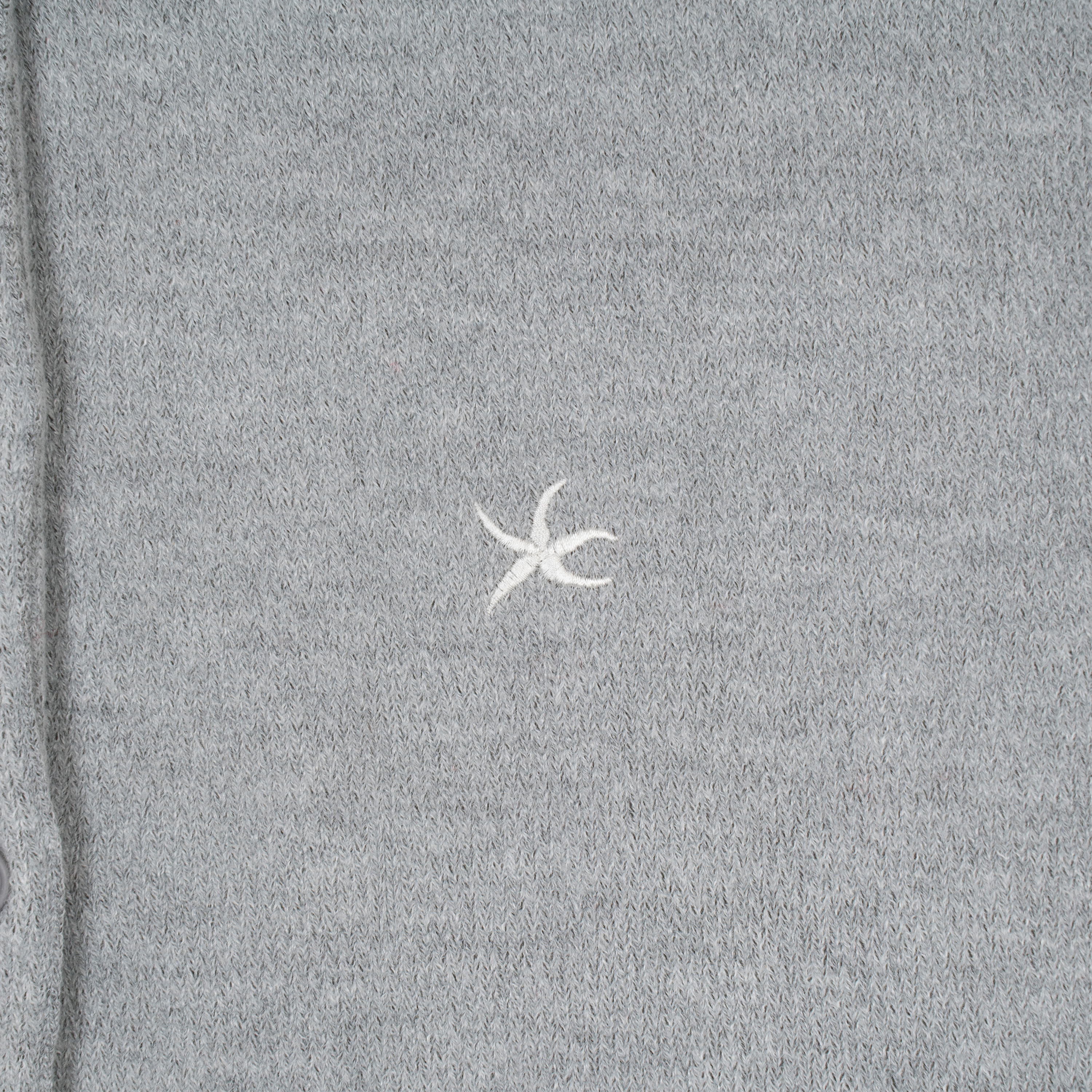 TCM mini logo knit cardigan (grey)