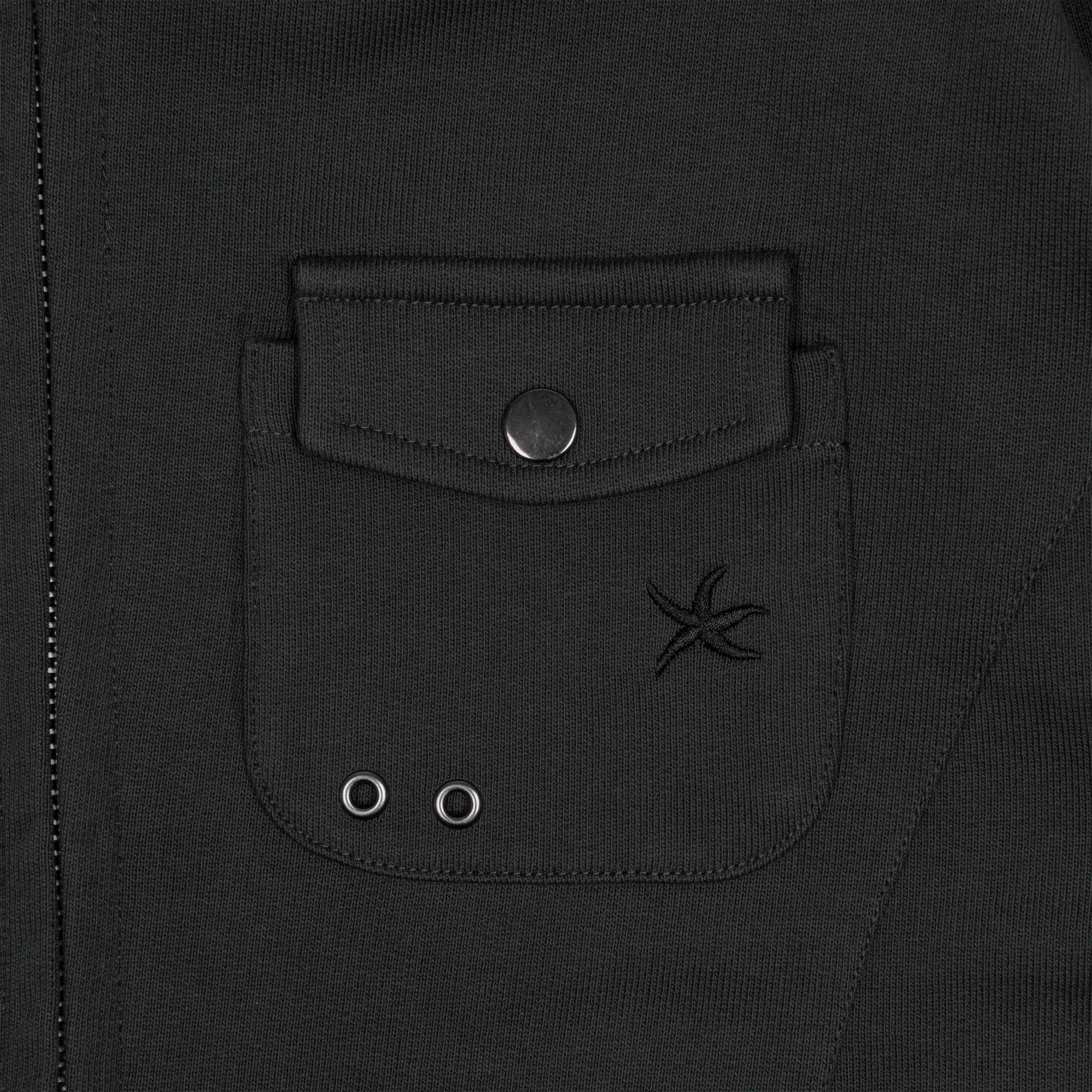 TCM easy pocket hooded zip-up (charcoal)