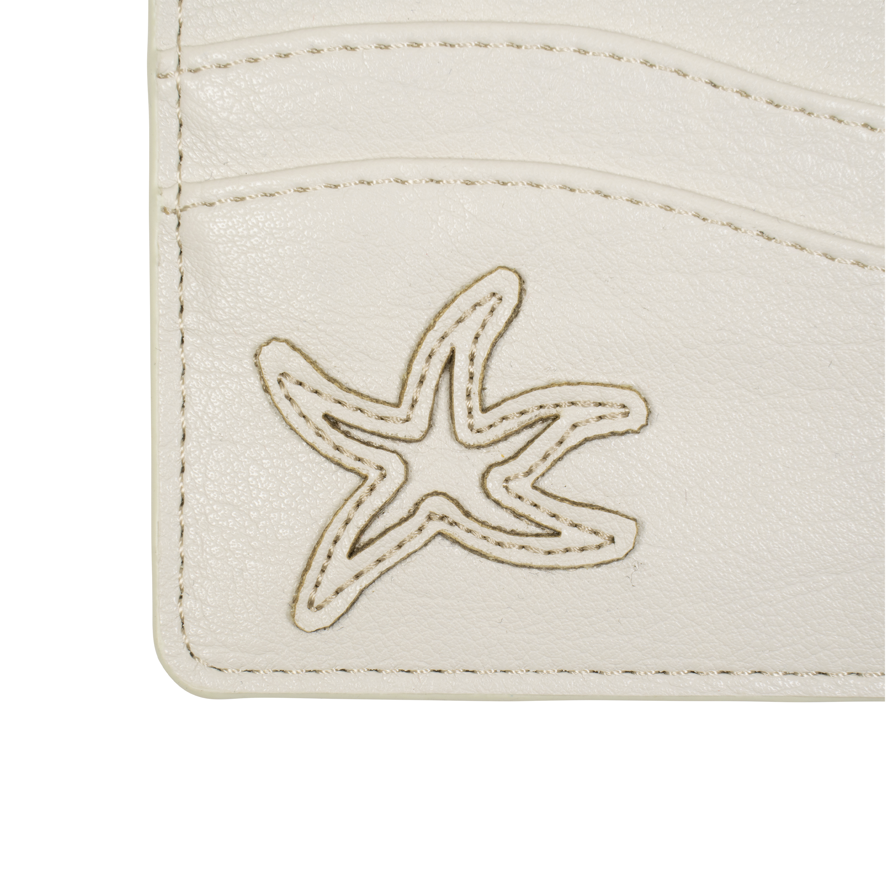 TCM starfish stitch card wallet (ivory)