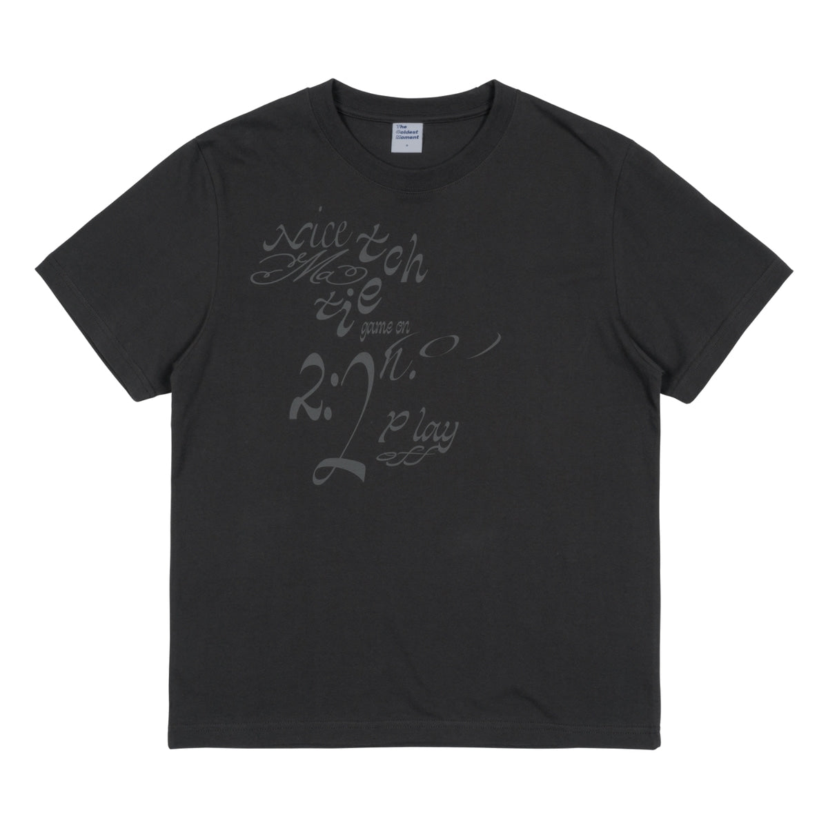 TCM tie T charcoal minimalist cotton tee unisex