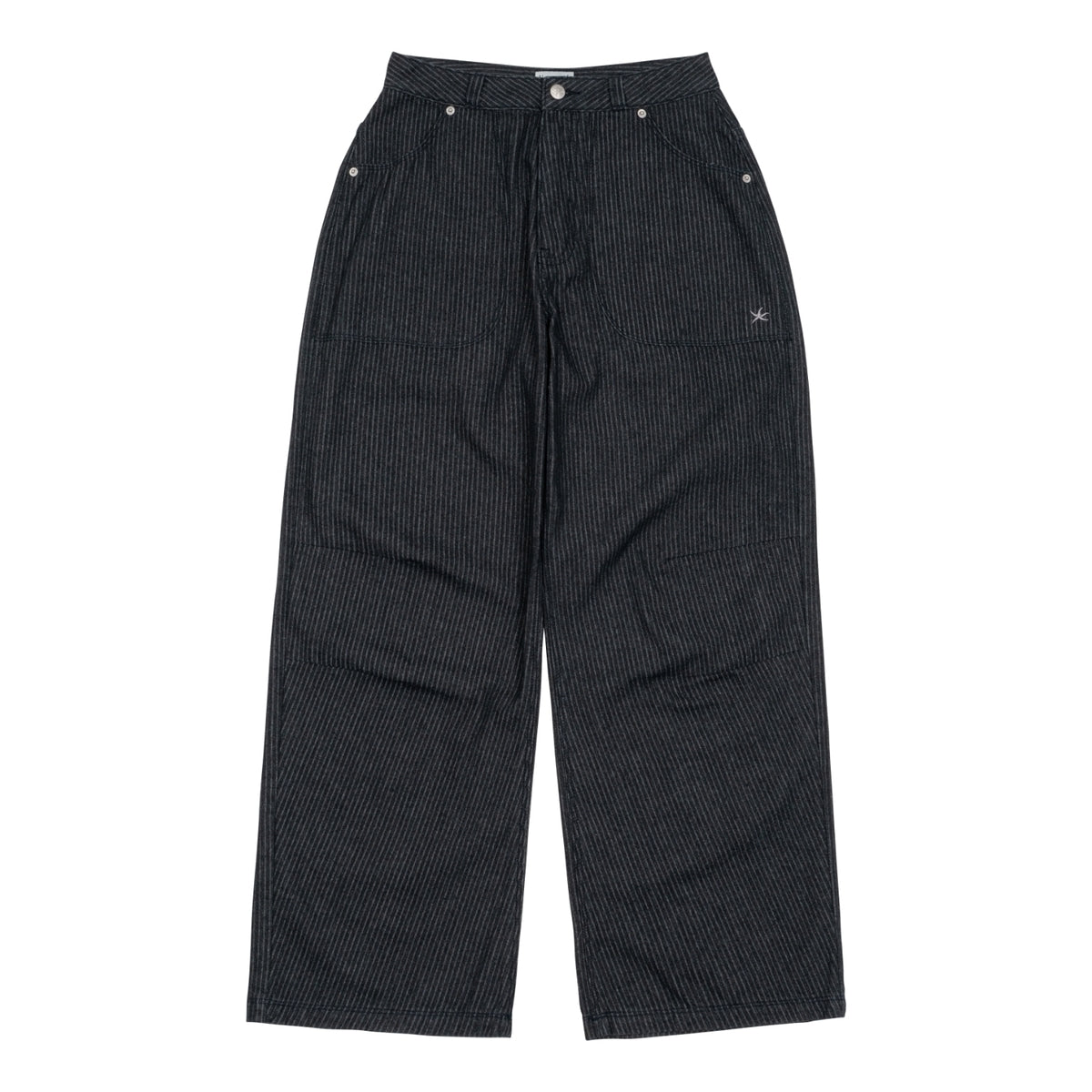 TCM black starfish pin stripe cotton pants comfort