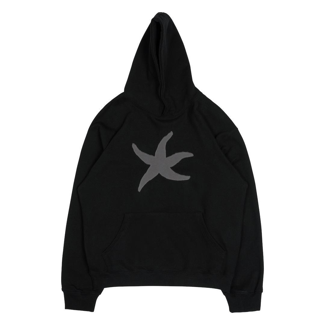 TCM vintage starfish hoodie black minimalist co...