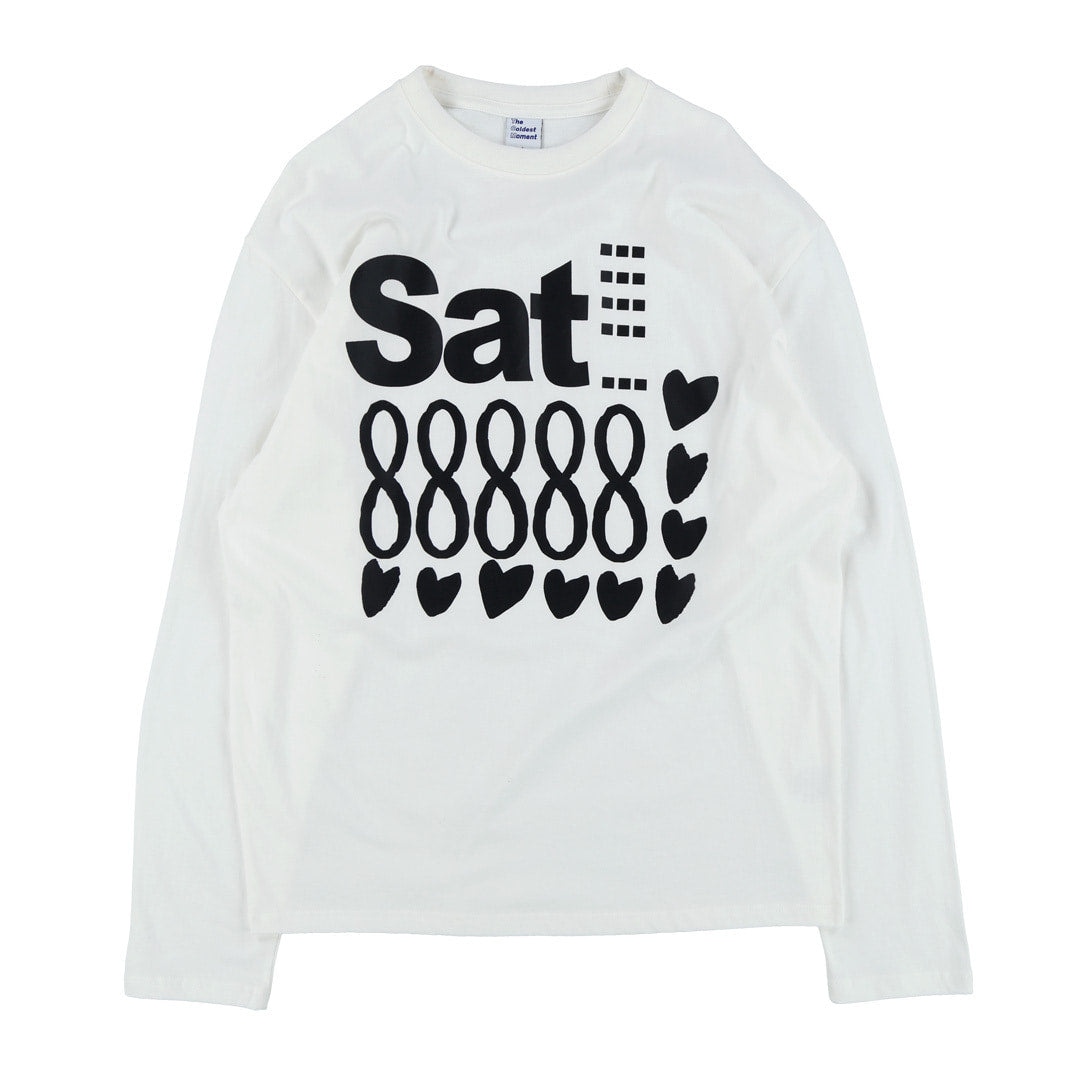 TCM sat long sleeve white ivory minimalist tee