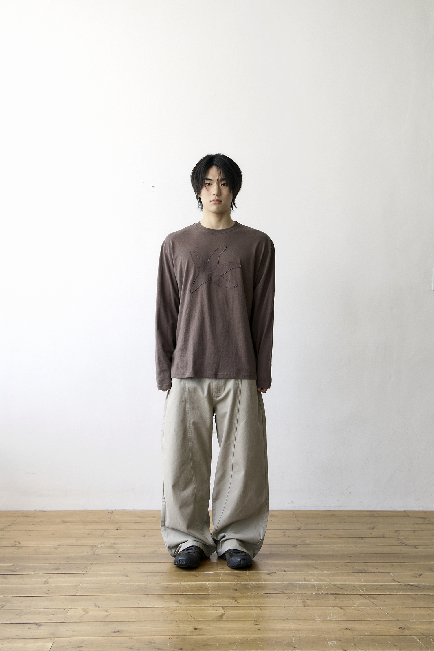 TCM vintage logo long sleeve (brown)