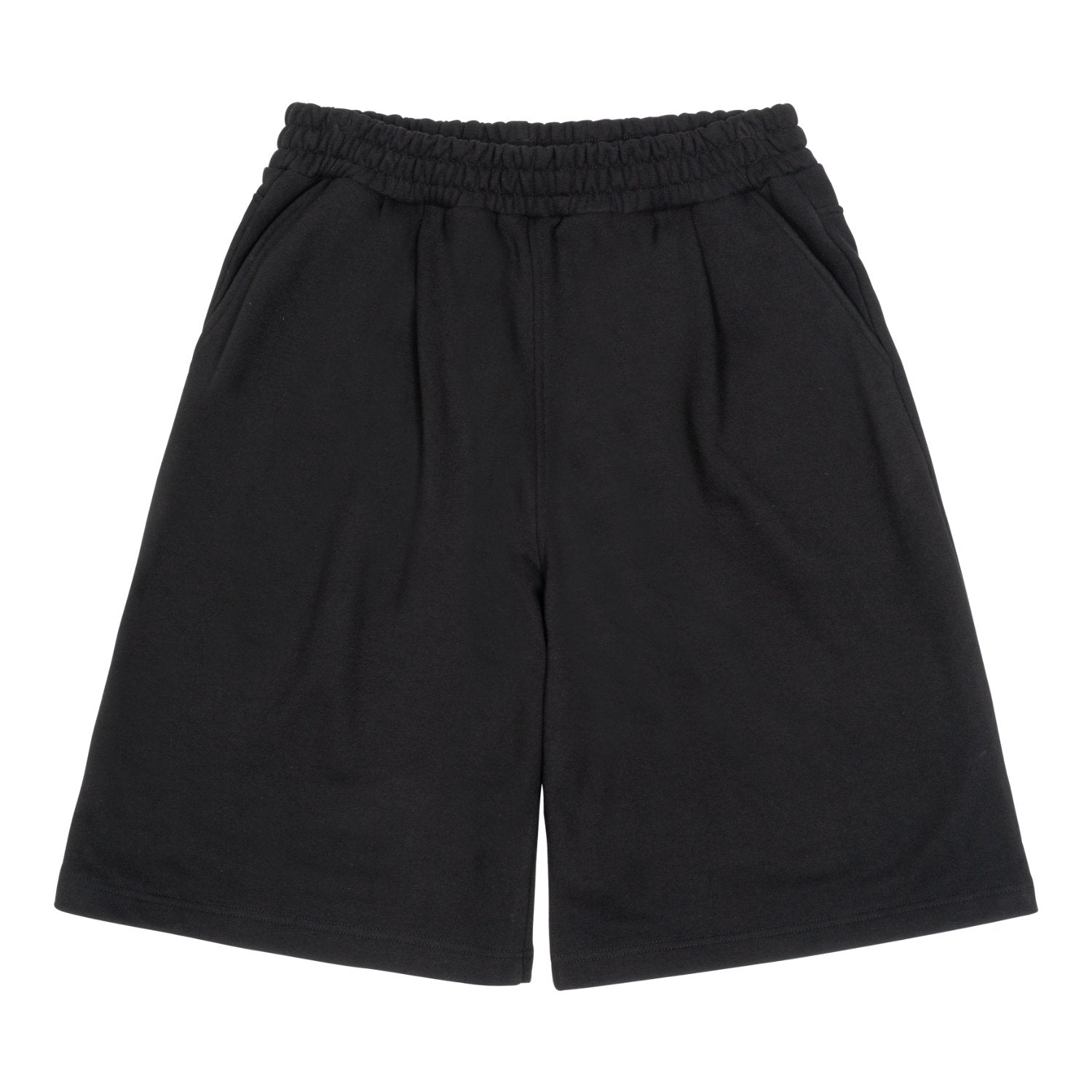 TCM back logo half sweat pants (black)