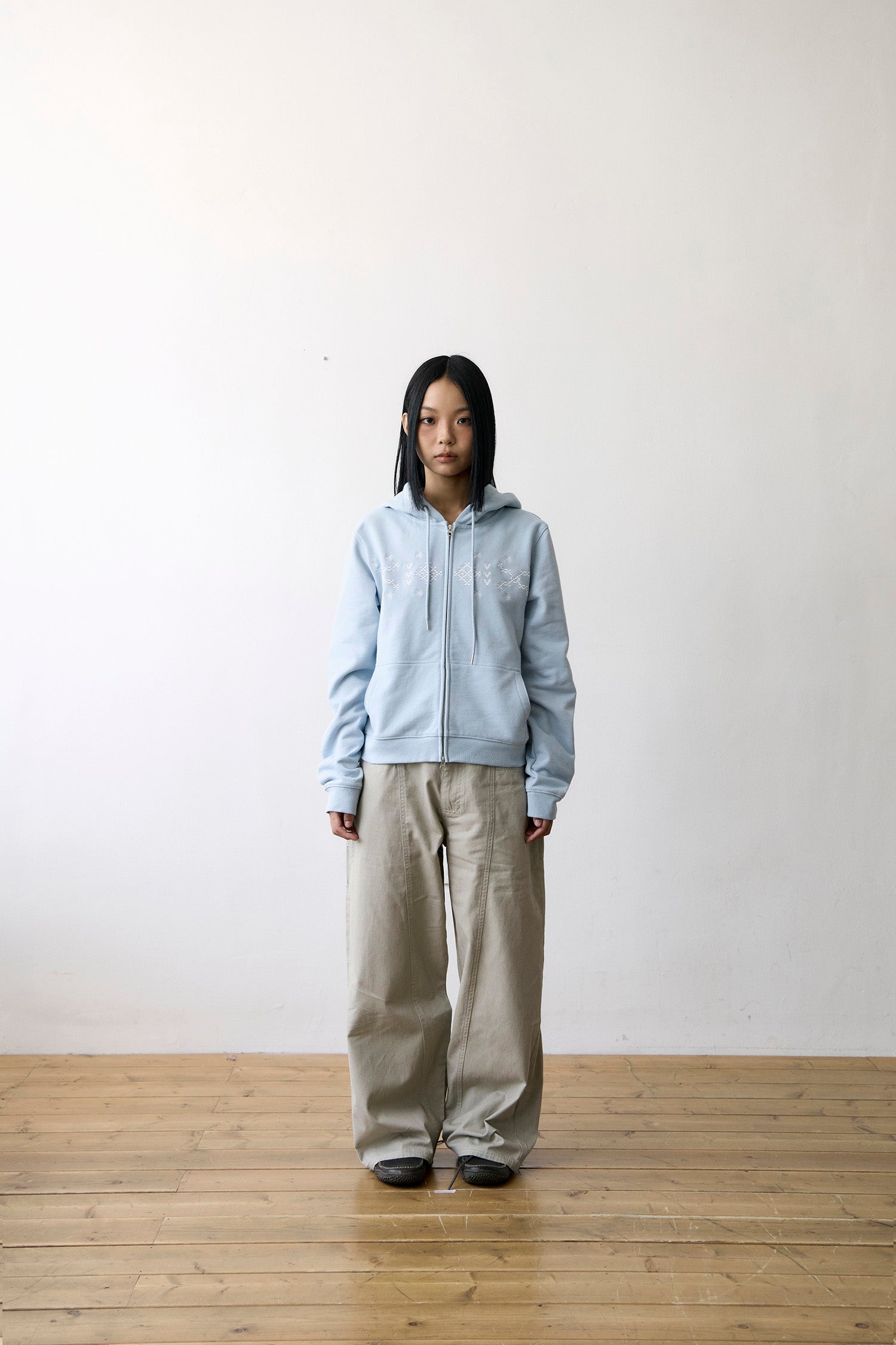 TCM nordic hooded zip-up (sky blue)