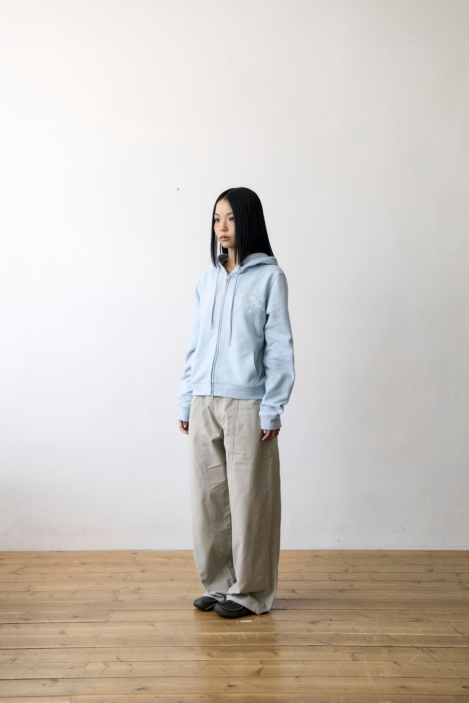 TCM nordic hooded zip-up (sky blue)