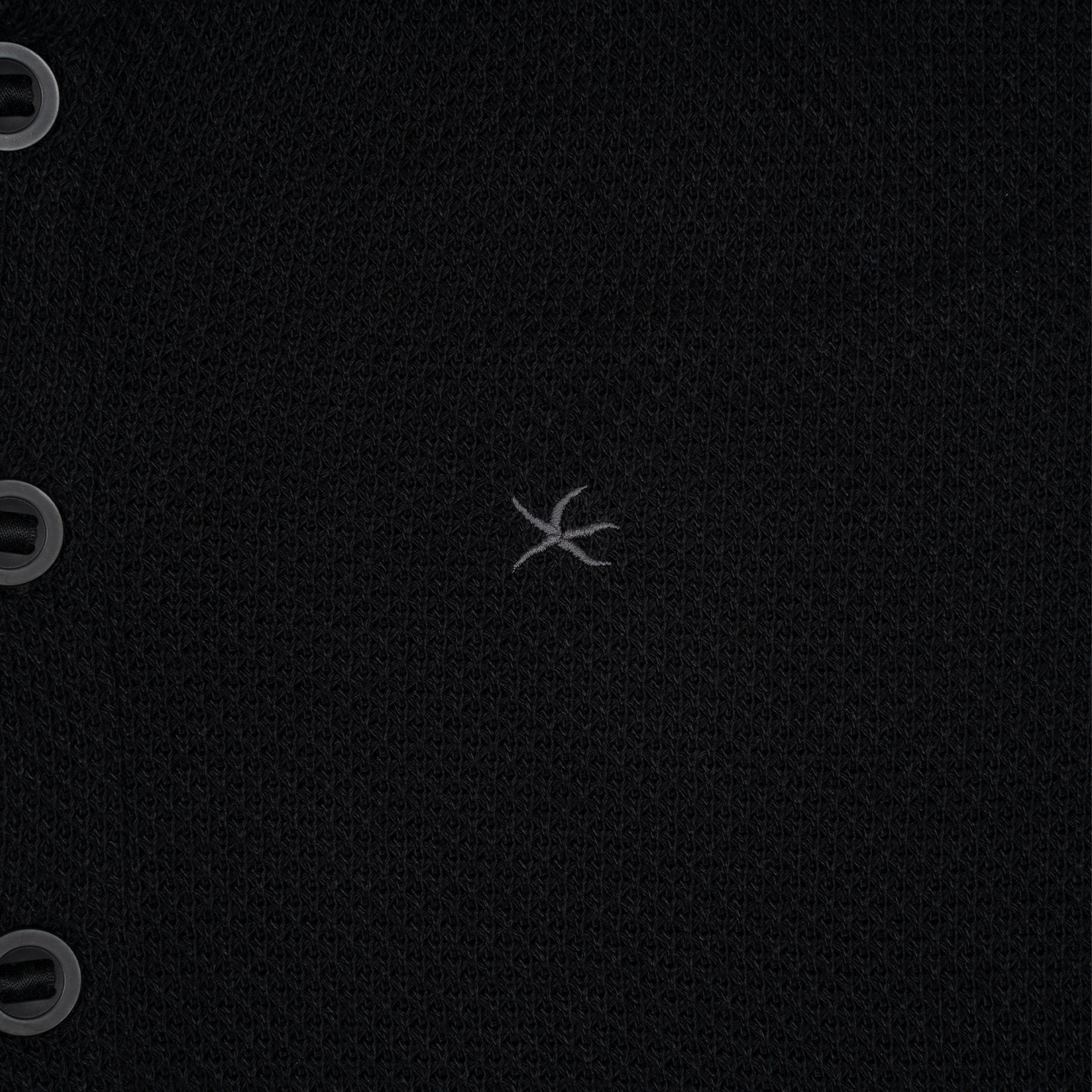 TCM waffle hooded crop jacket (black)