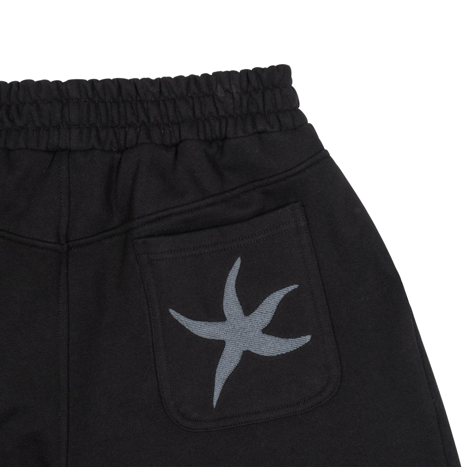 TCM back logo half sweat pants (black)