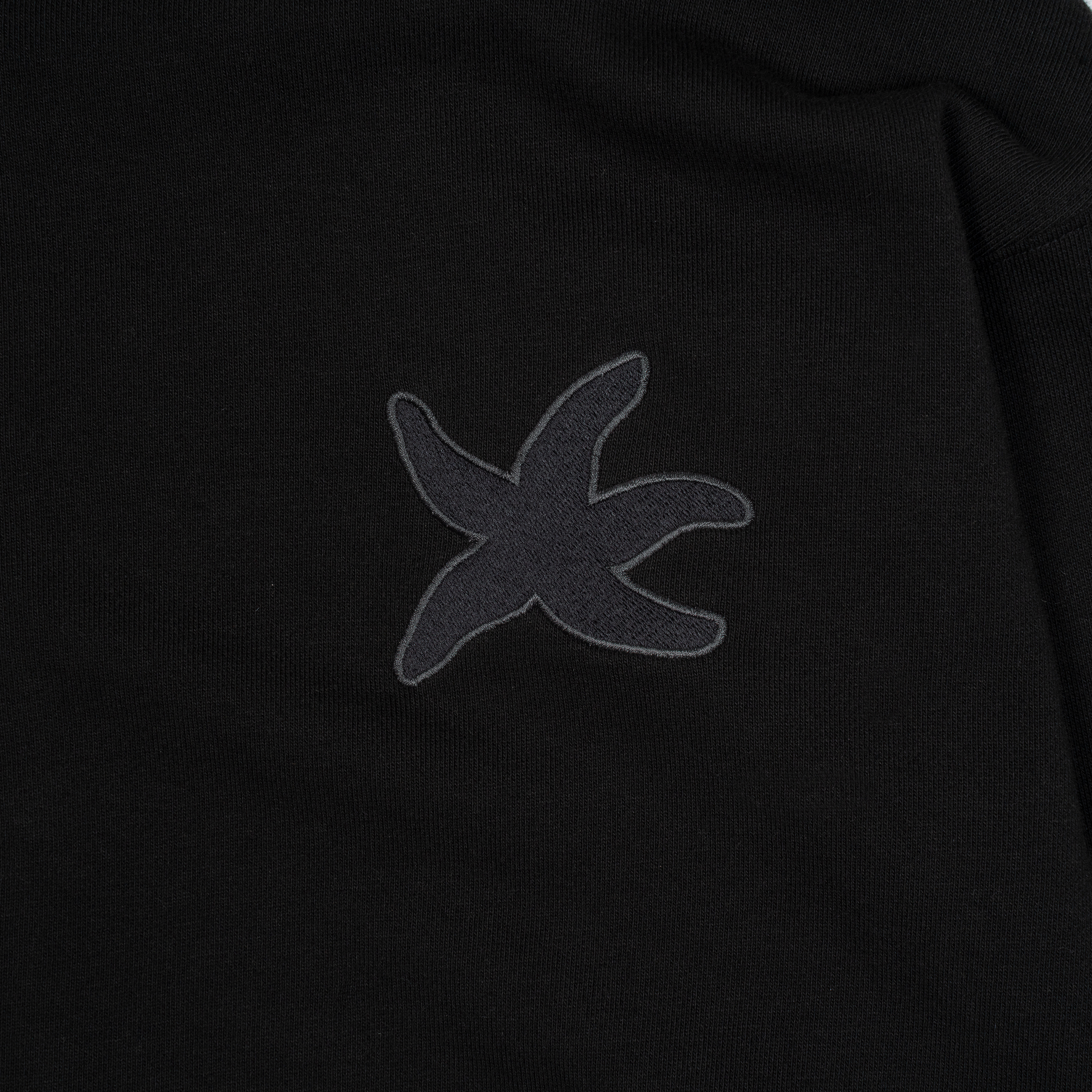 TCM line hooded zip-up (black)