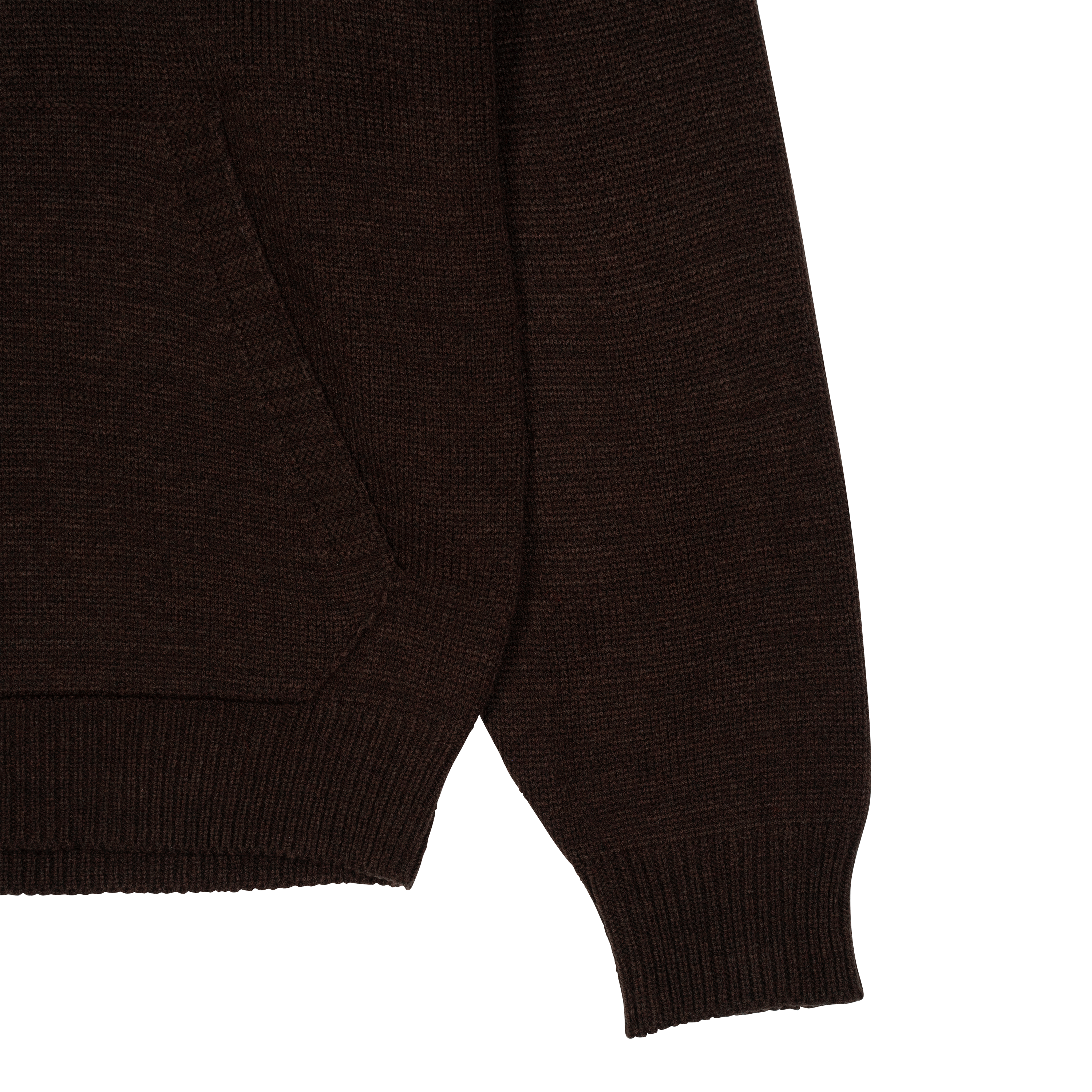 TCM starfish logo knit hoodie (brown)