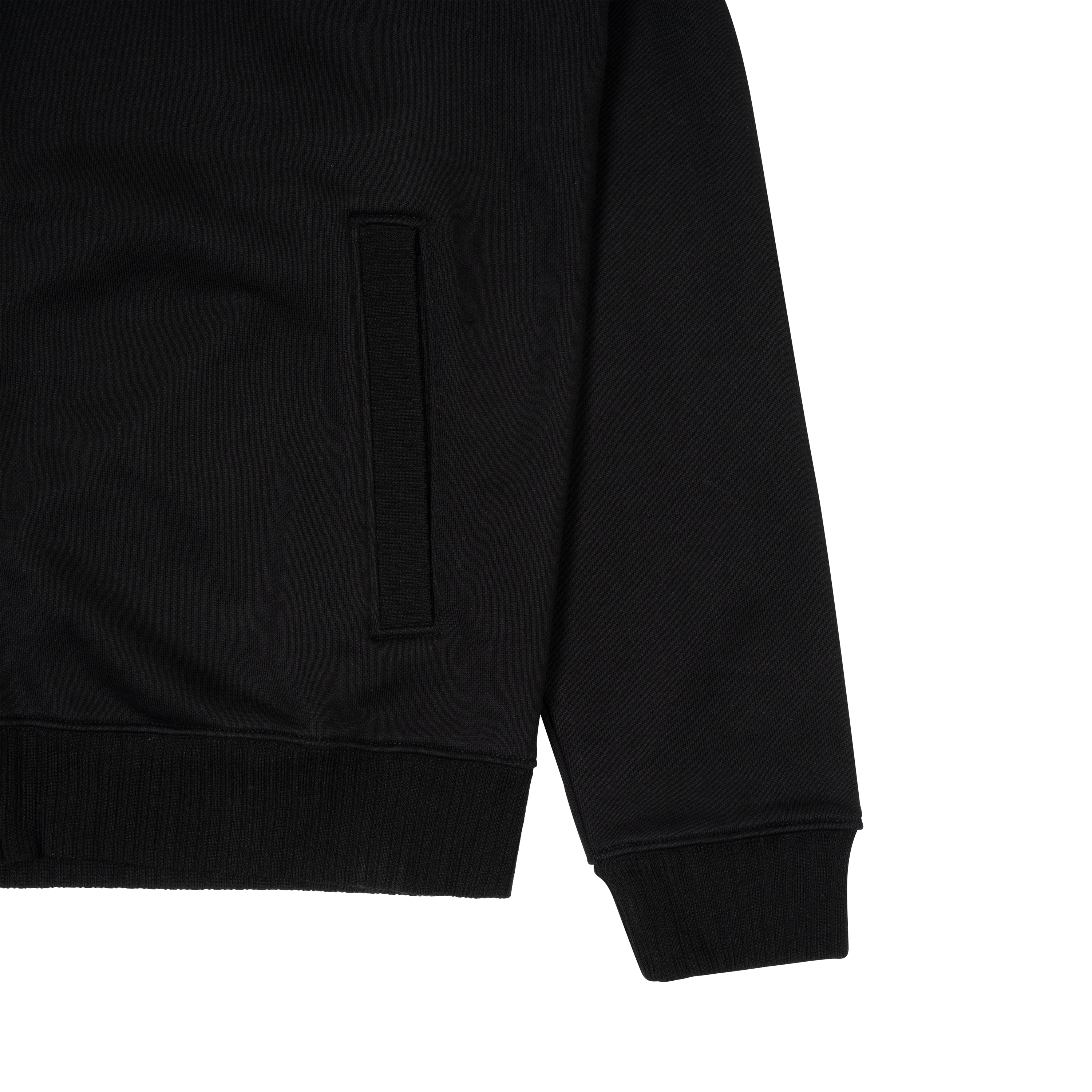 TCM mini logo jersey zip-up (black)