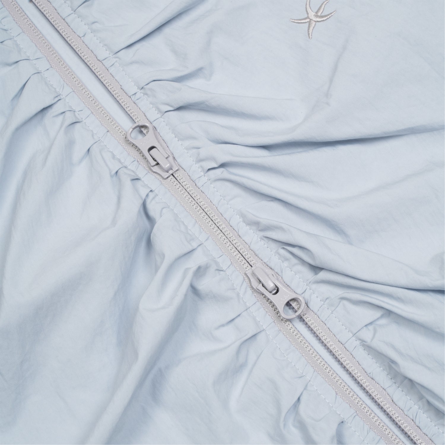 (w) TCM shirring half windstoper (sky blue/grey)