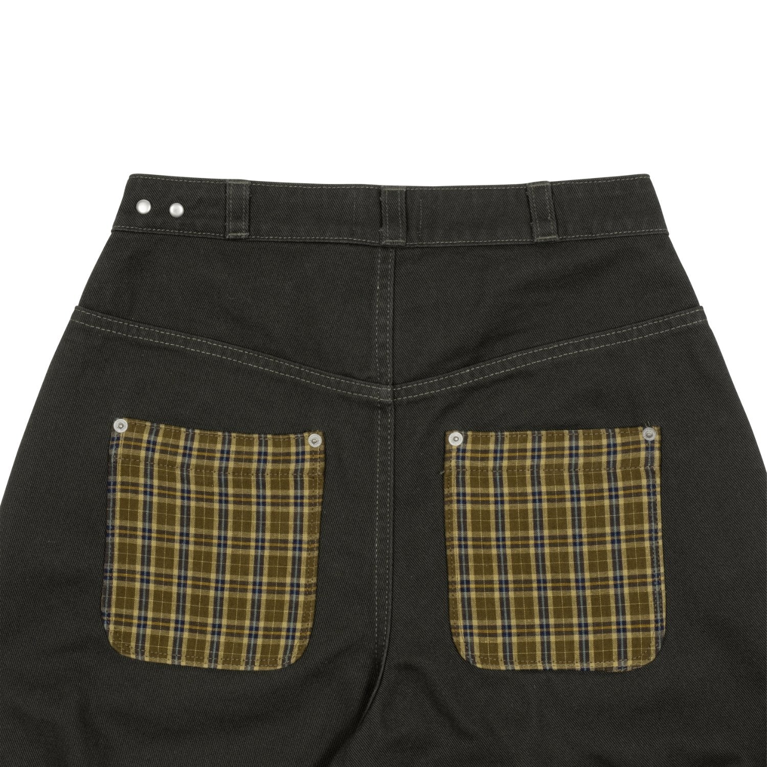 TCM check pocket half pants (charcoal)