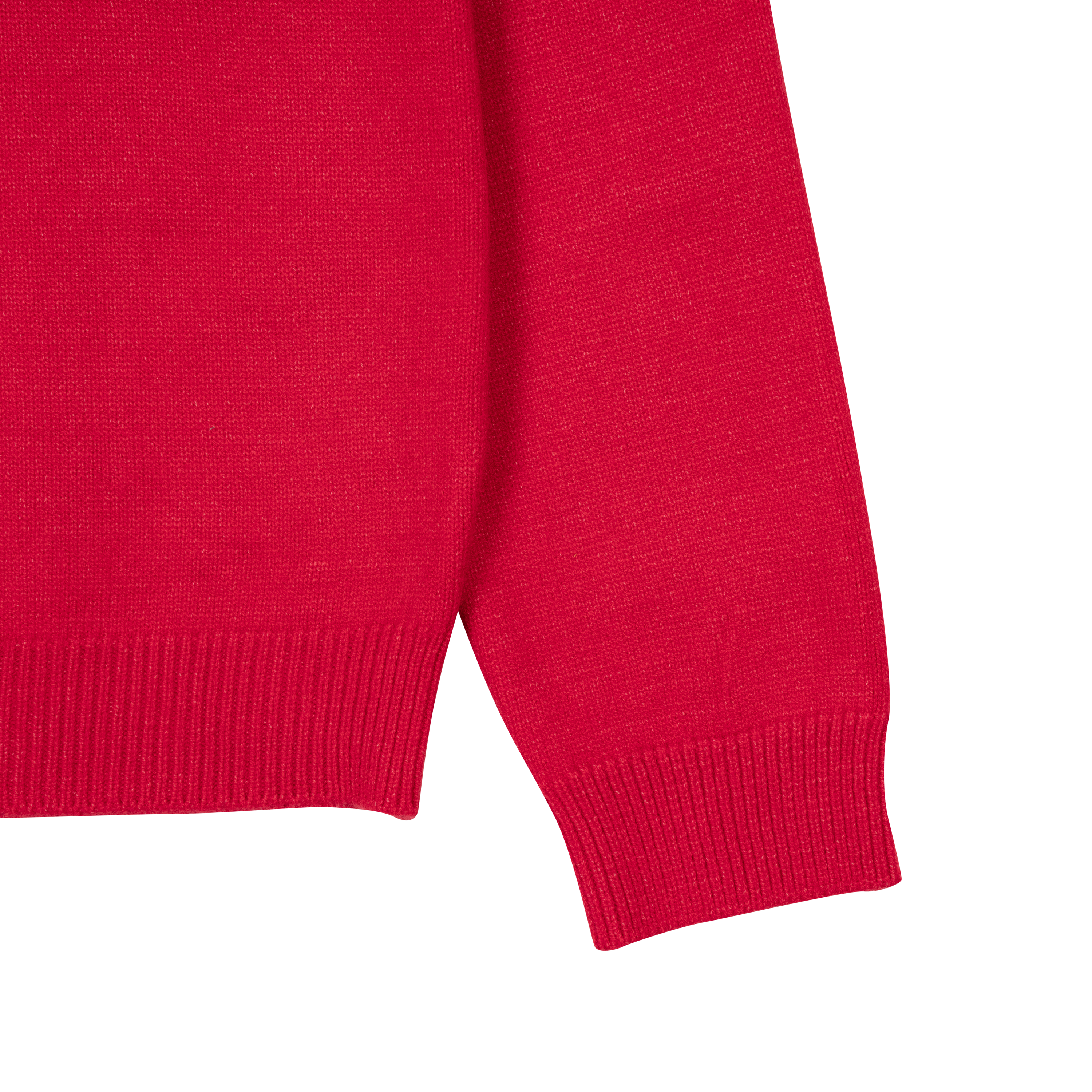TCM mini logo knit cardigan (red)