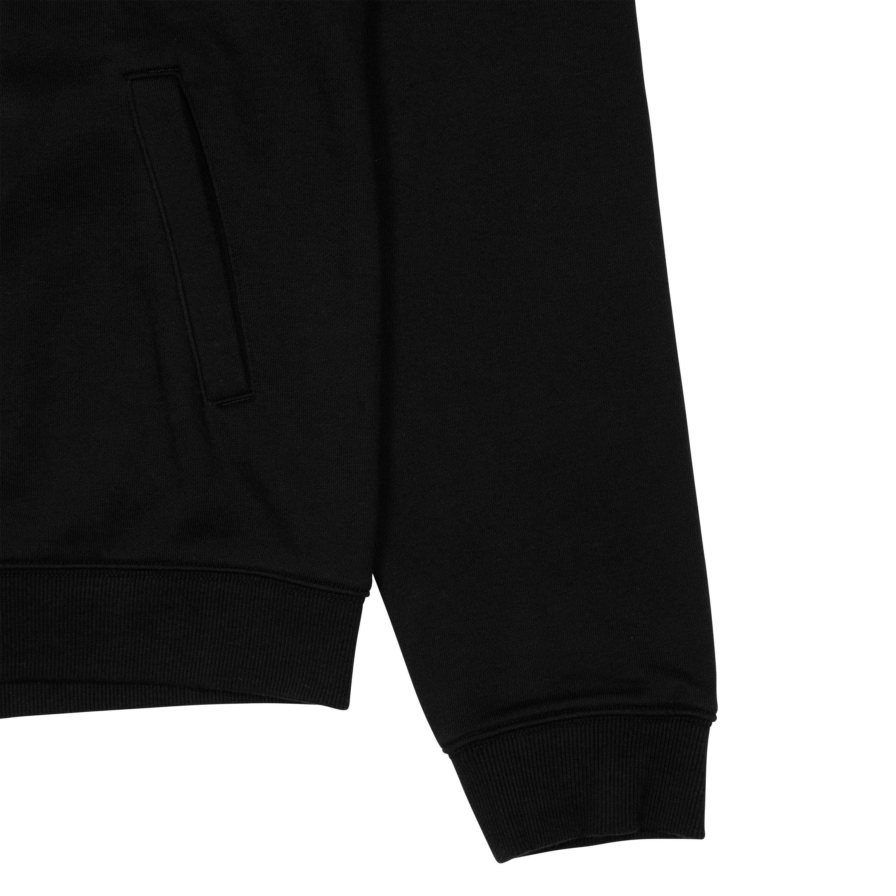 TCM center stitch hooded zip-up (black)