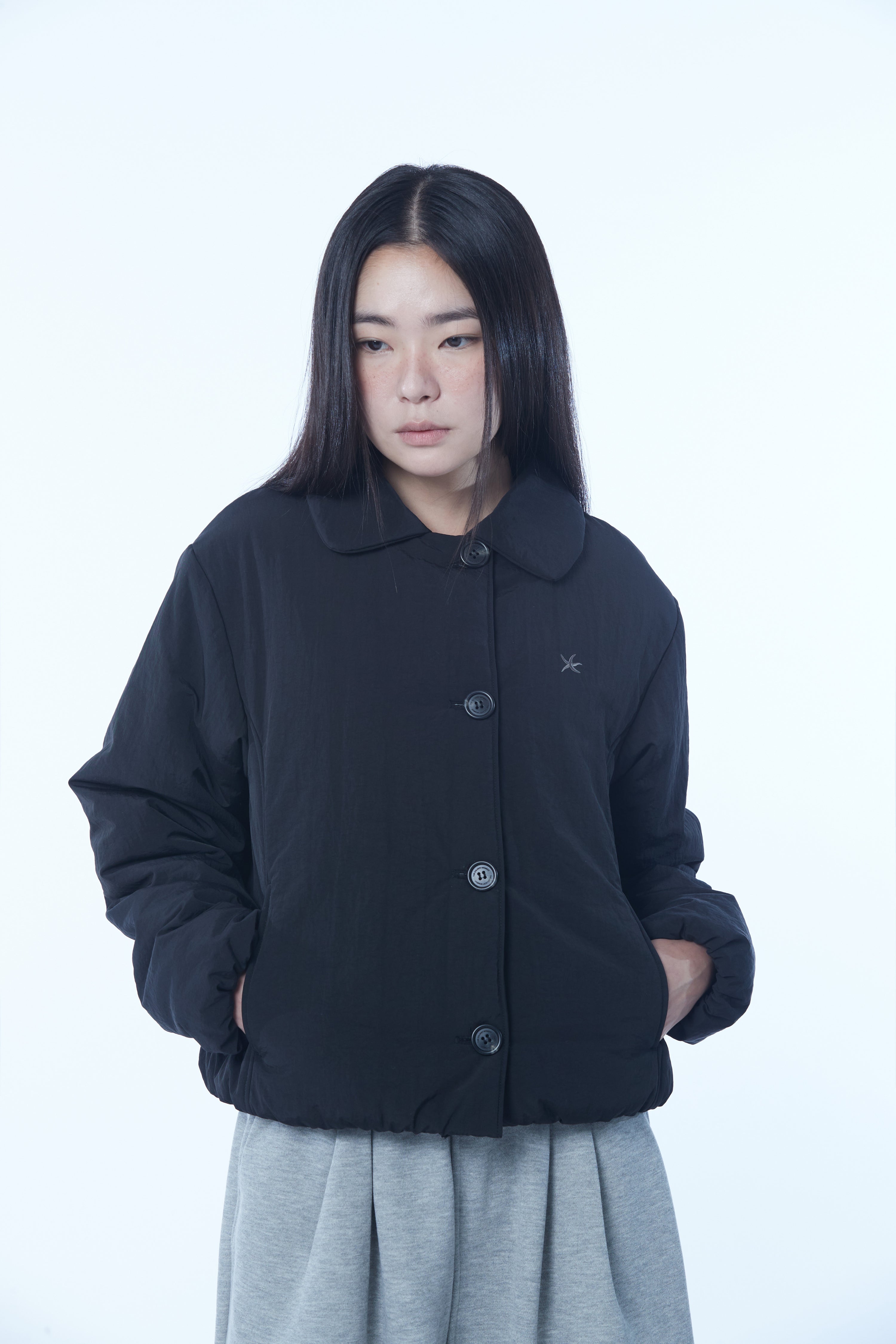 (w) TCM round collar padding (black)
