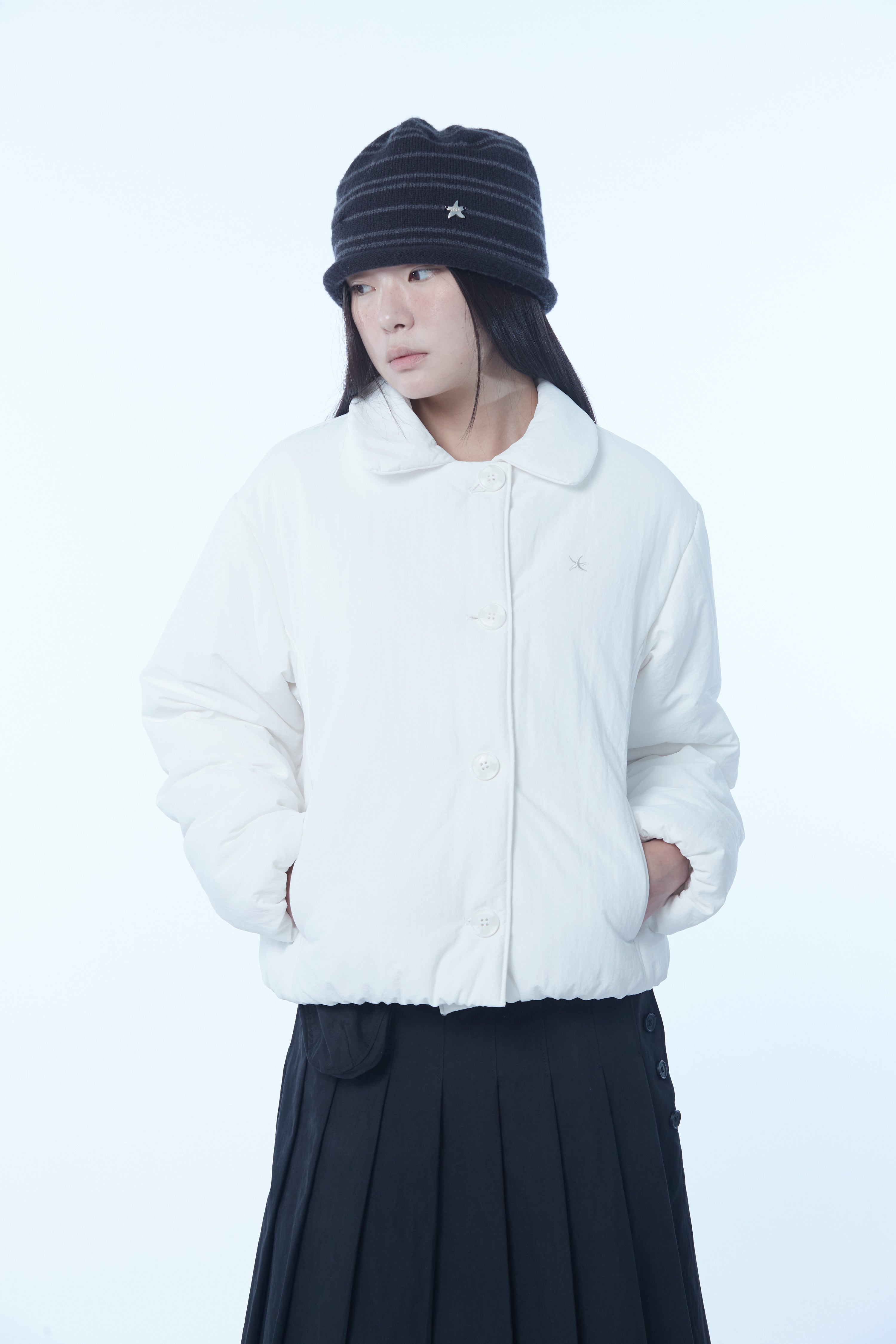 (w) TCM round collar padding (white)