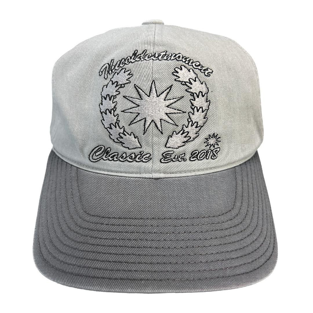 TCM grey leaf cap minimalist unisex style