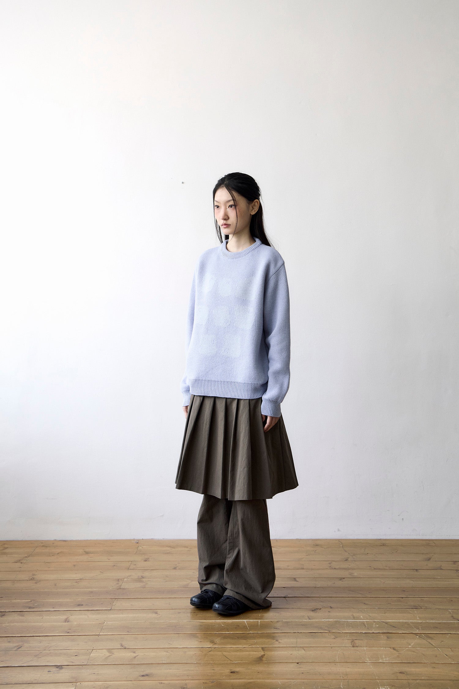 TCM typing logo knit (sky blue)