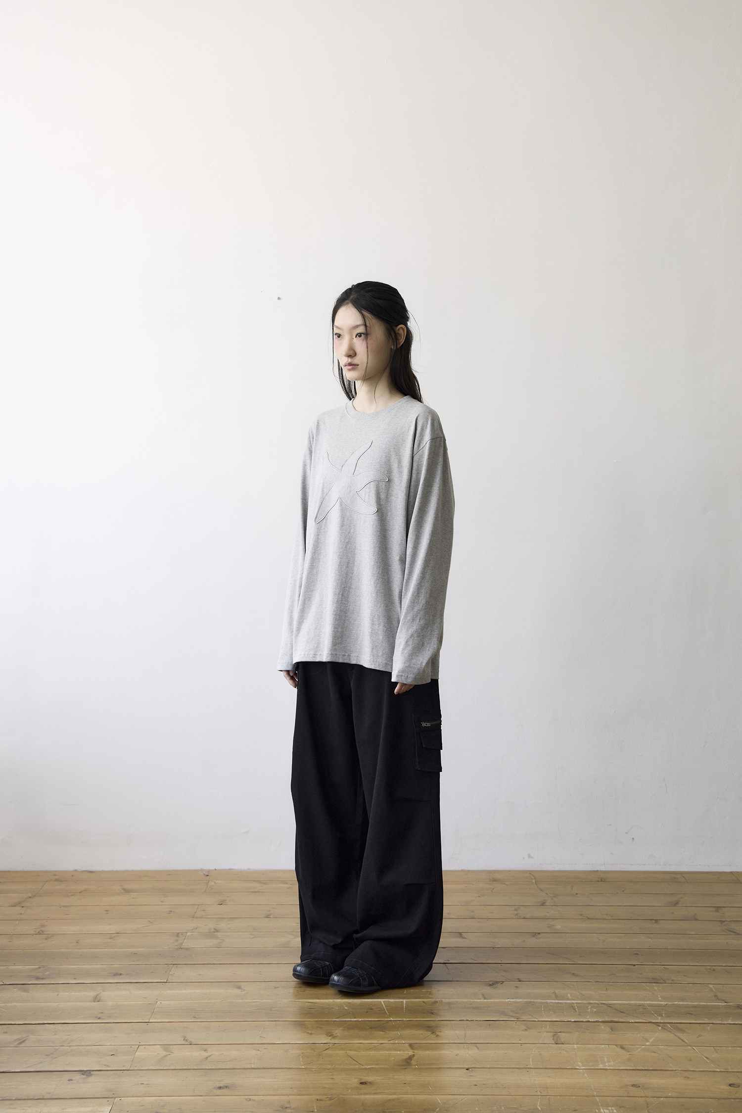 TCM vintage logo long sleeve (grey)