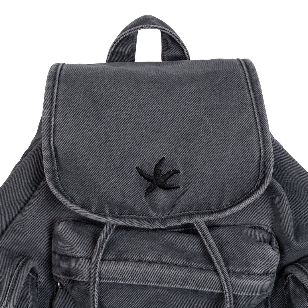 TCM starfish denim backpack (charcoal)