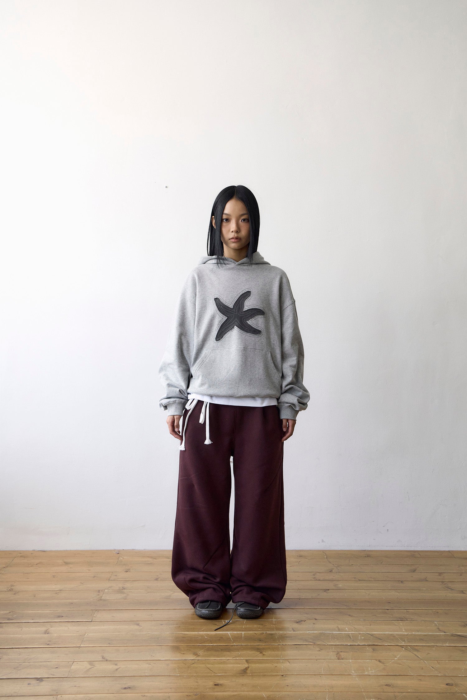 TCM starfish contour hoodie (grey)