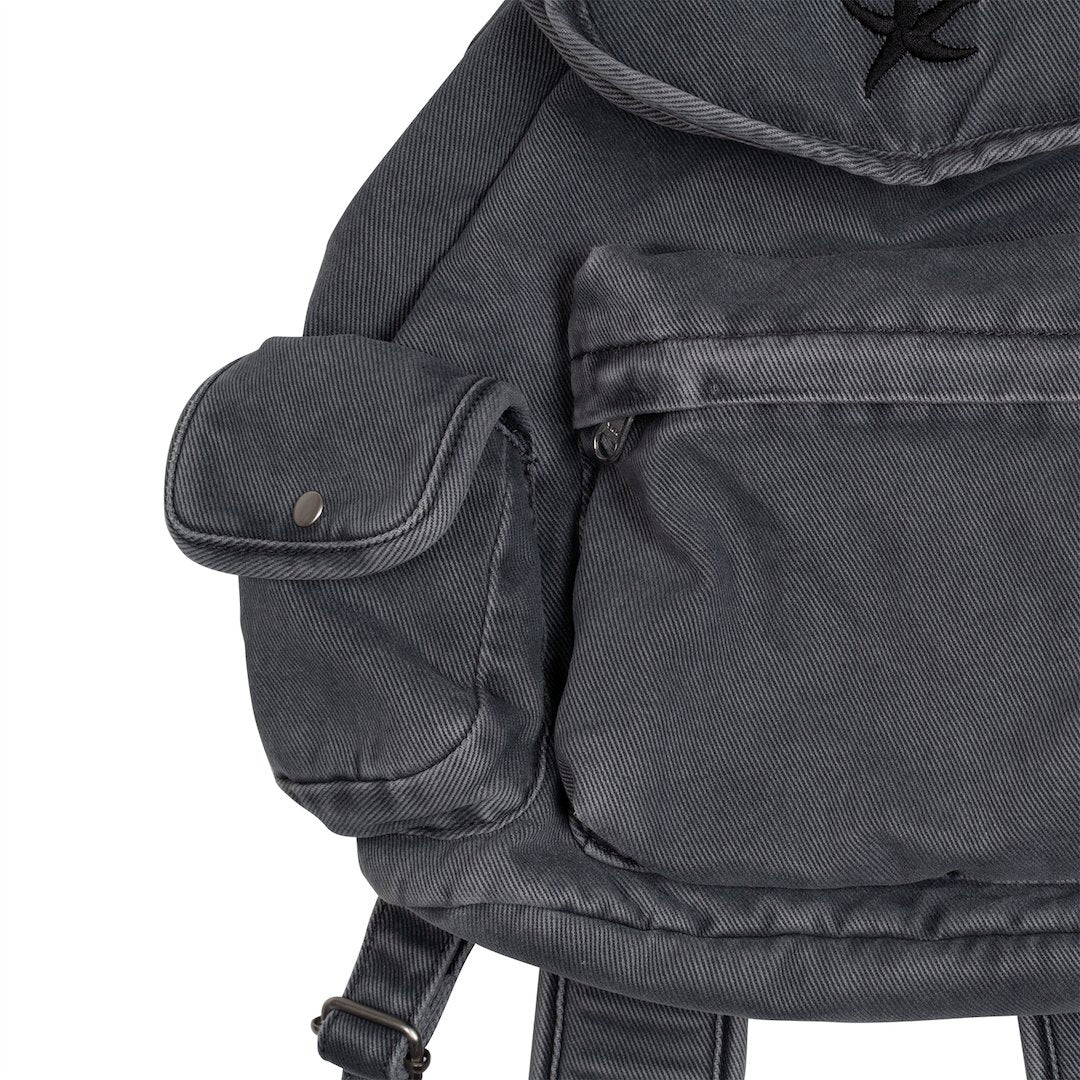 TCM starfish denim backpack (charcoal)