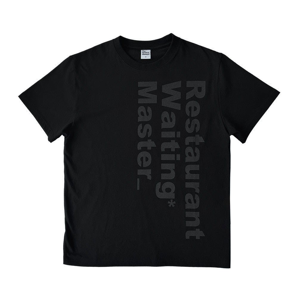 TCM black restaurant t shirt minimalist comfort
