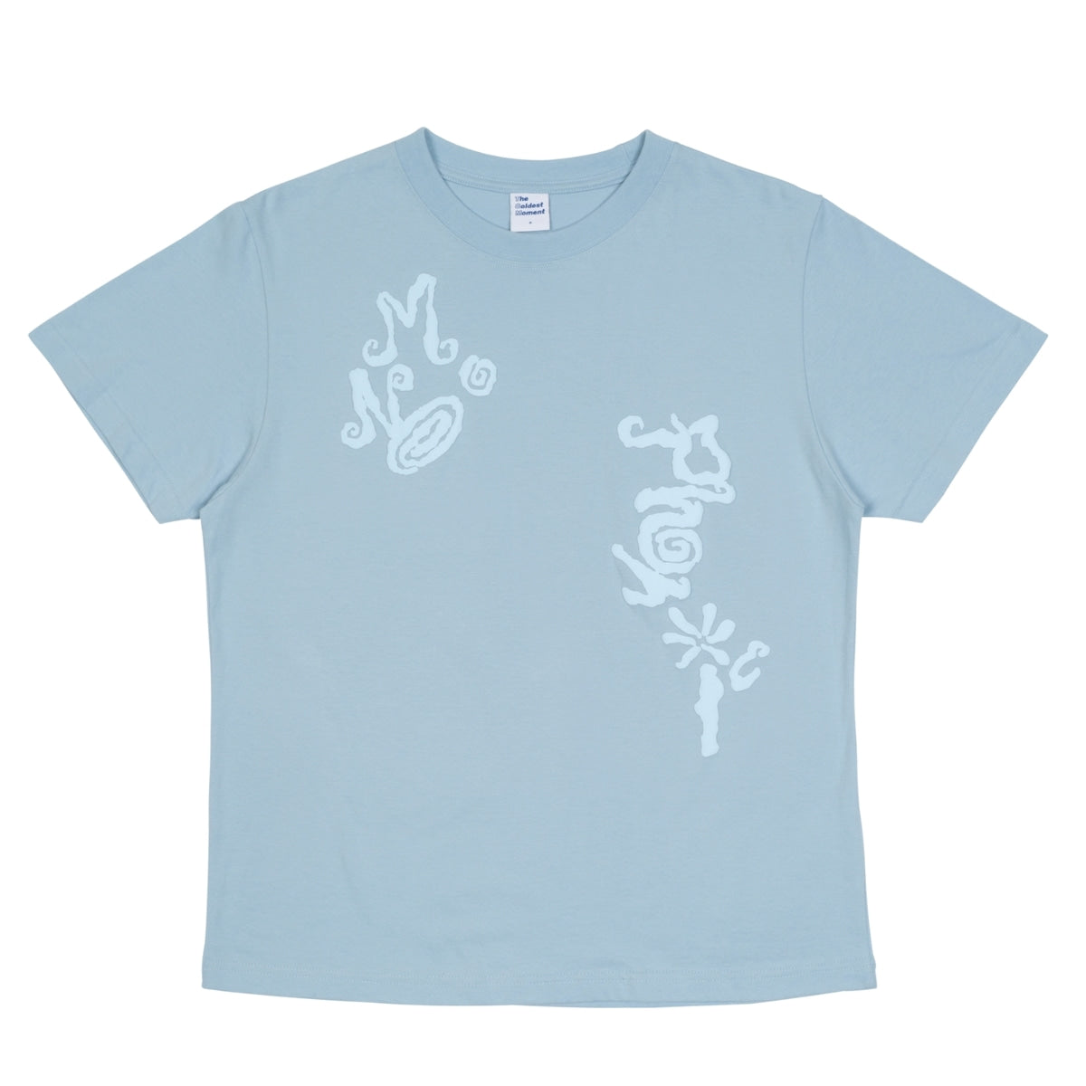 TCM sky blue cotton t-shirt breathable minimalist