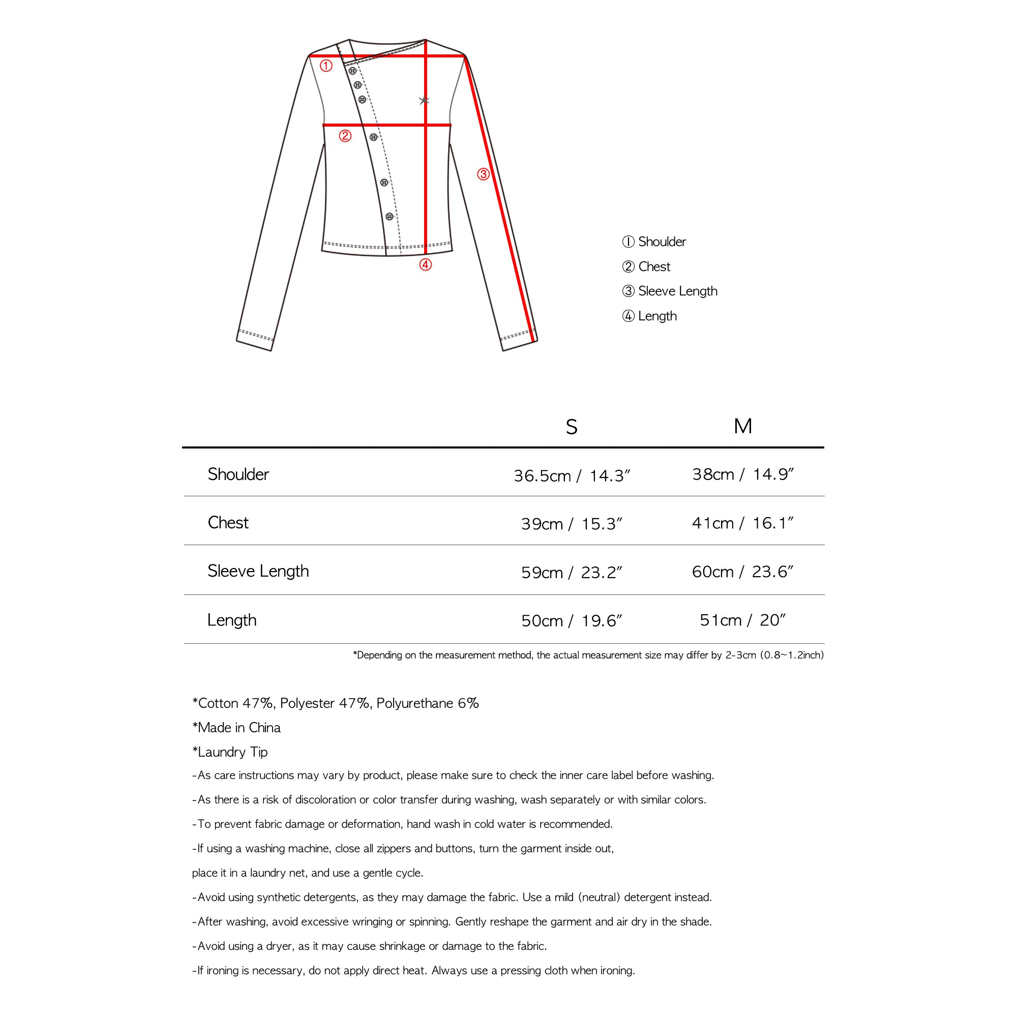 TCM twist button long sleeve (black)