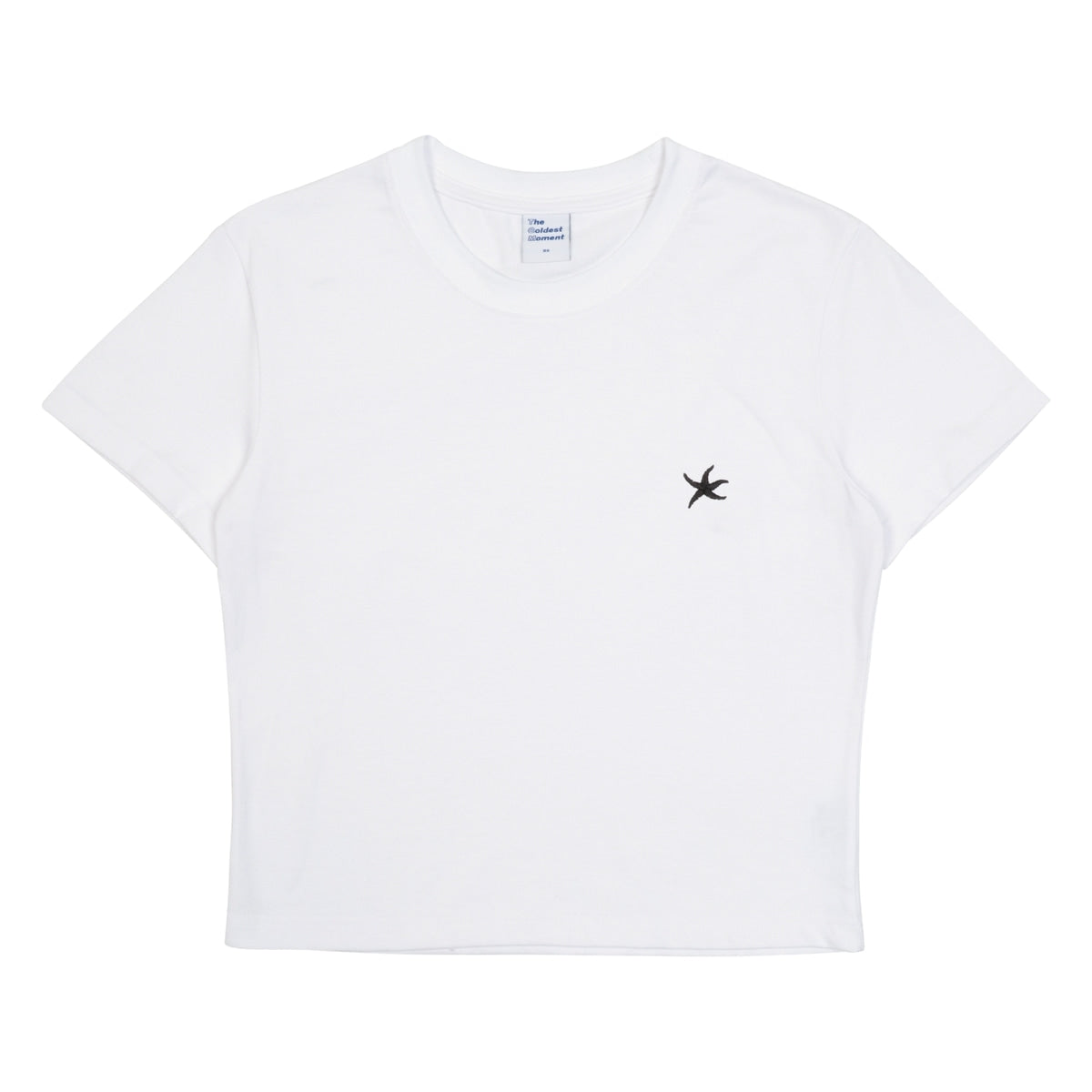 TCM mini logo crop T white cotton breathable wo...