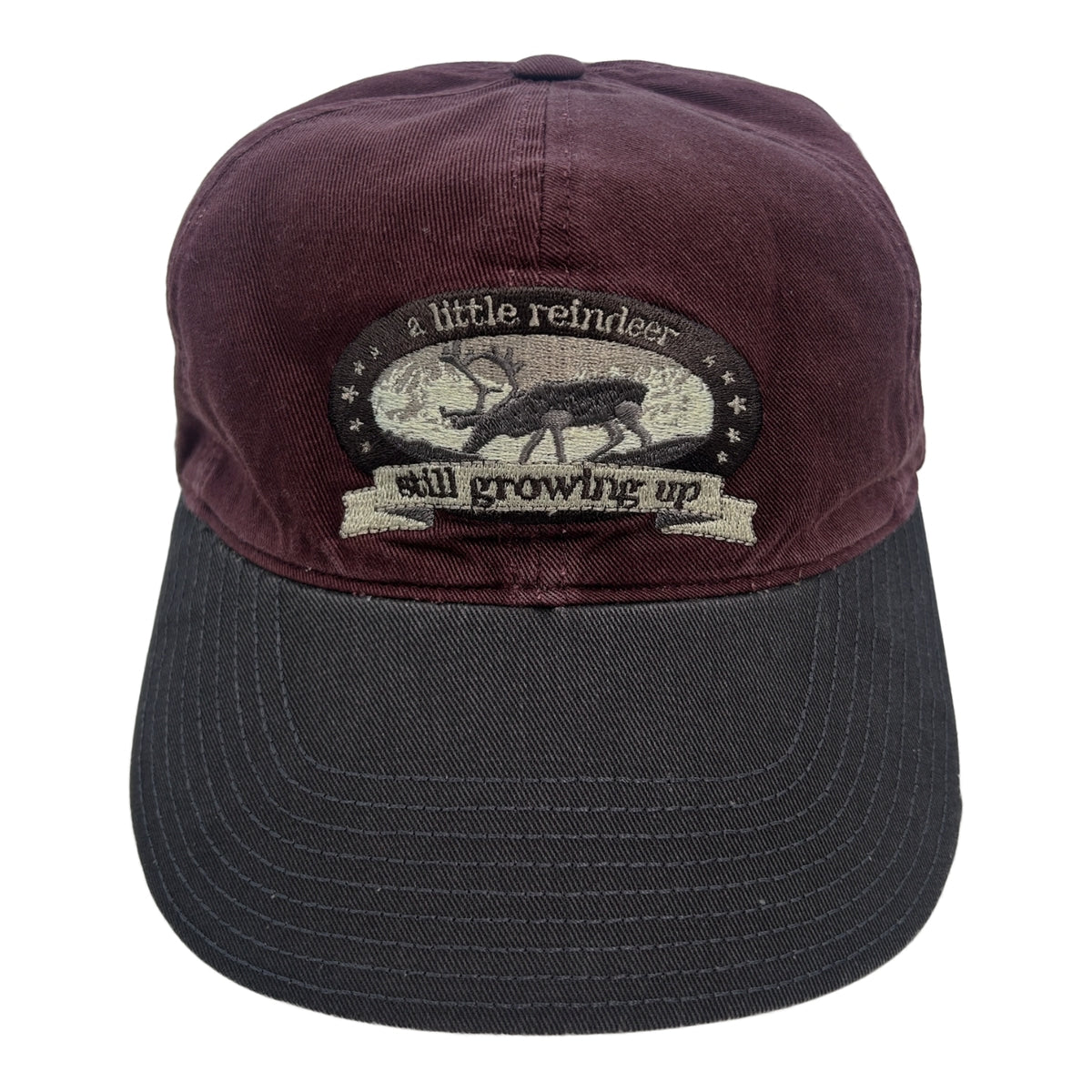 TCM deer cap burgundy minimalist cotton unisex