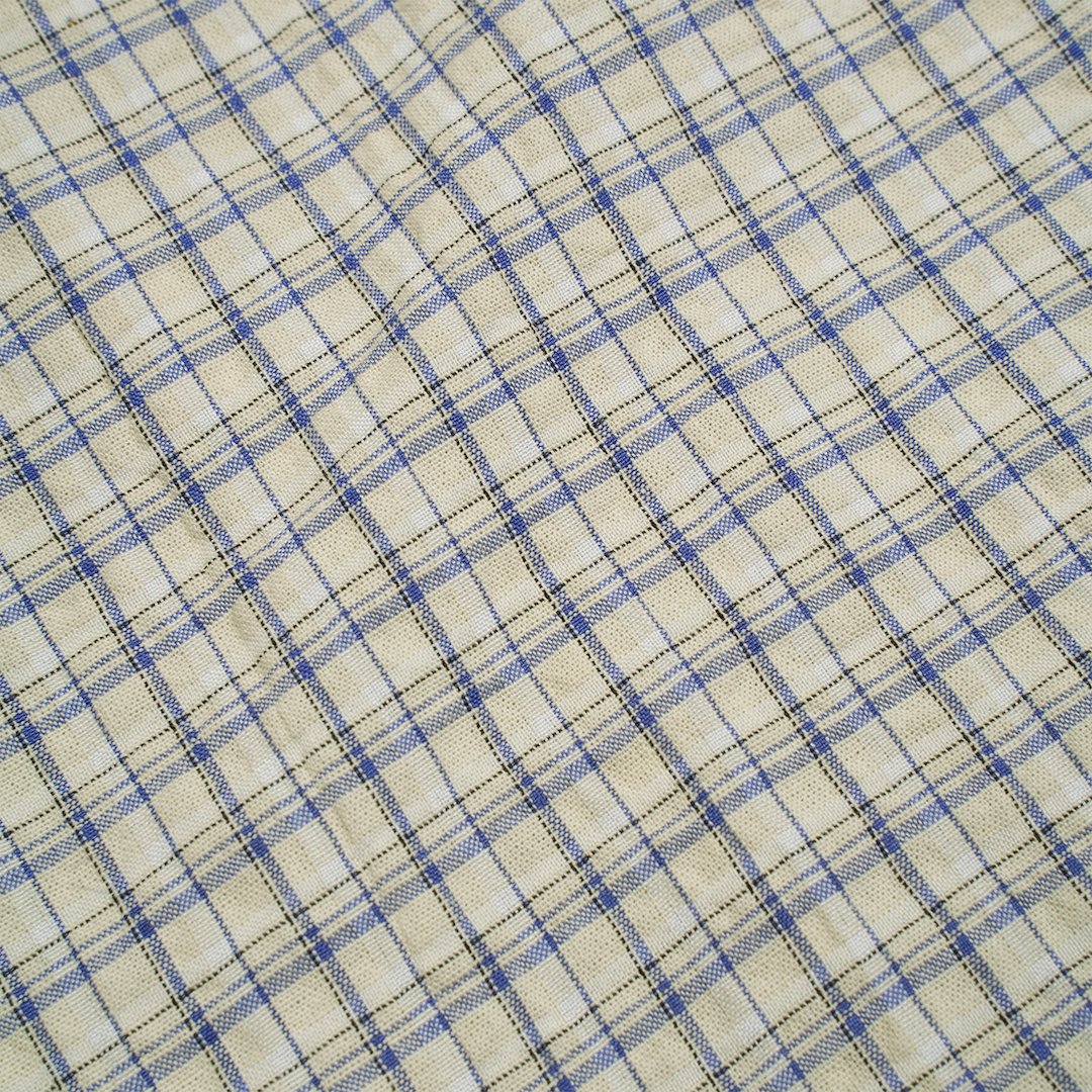 TCM mini logo check shirts (beige)